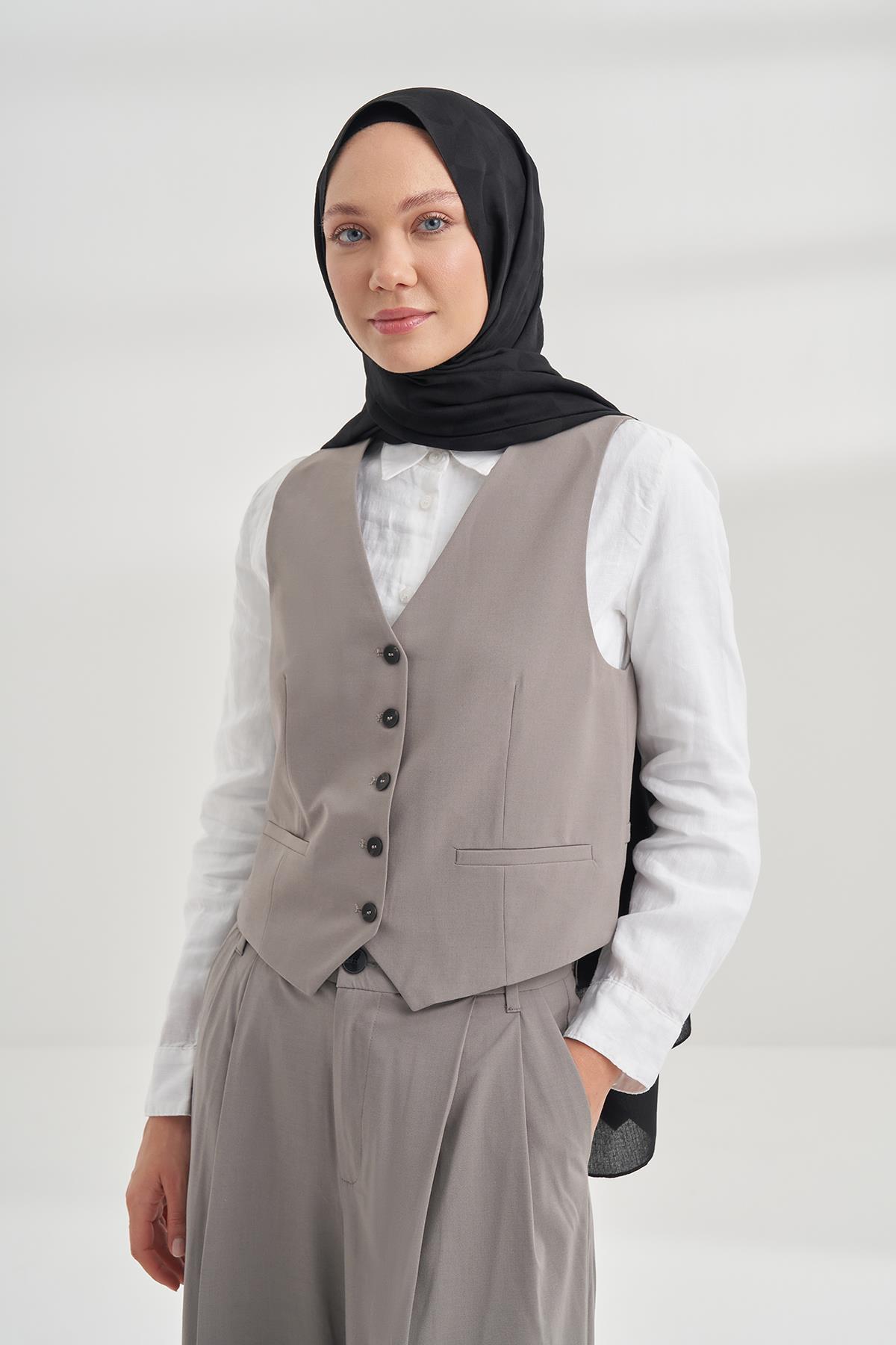 Armanda Geometrik Desen Şal 3120-siyah
