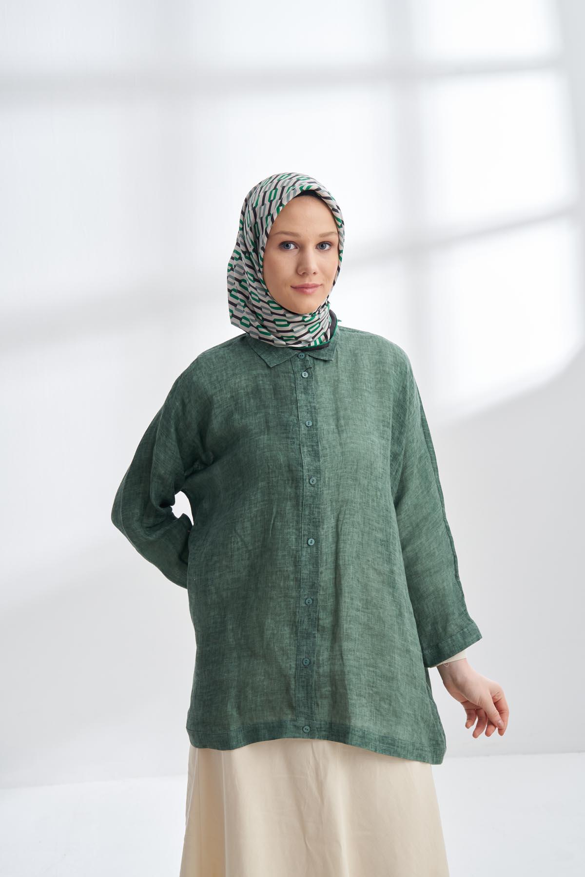 Armanda Line Desen Tivil İpek Eşarp 4304-Benetton