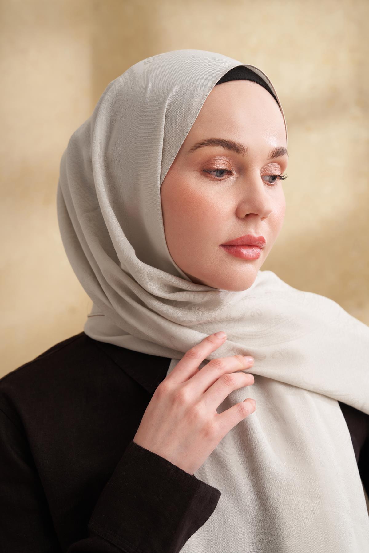 Armanda Lyocell Viskon Nomade Desen Şal 3354-Taş