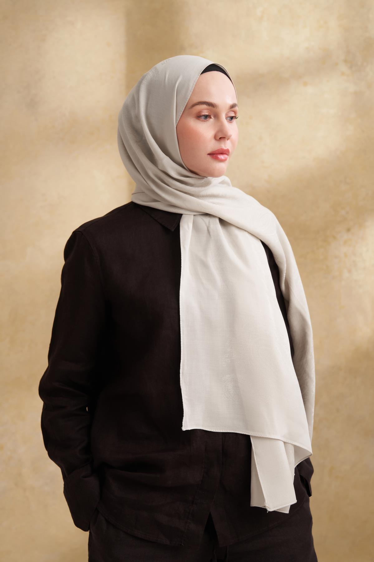 Armanda Lyocell Viskon Nomade Desen Şal 3354-Taş