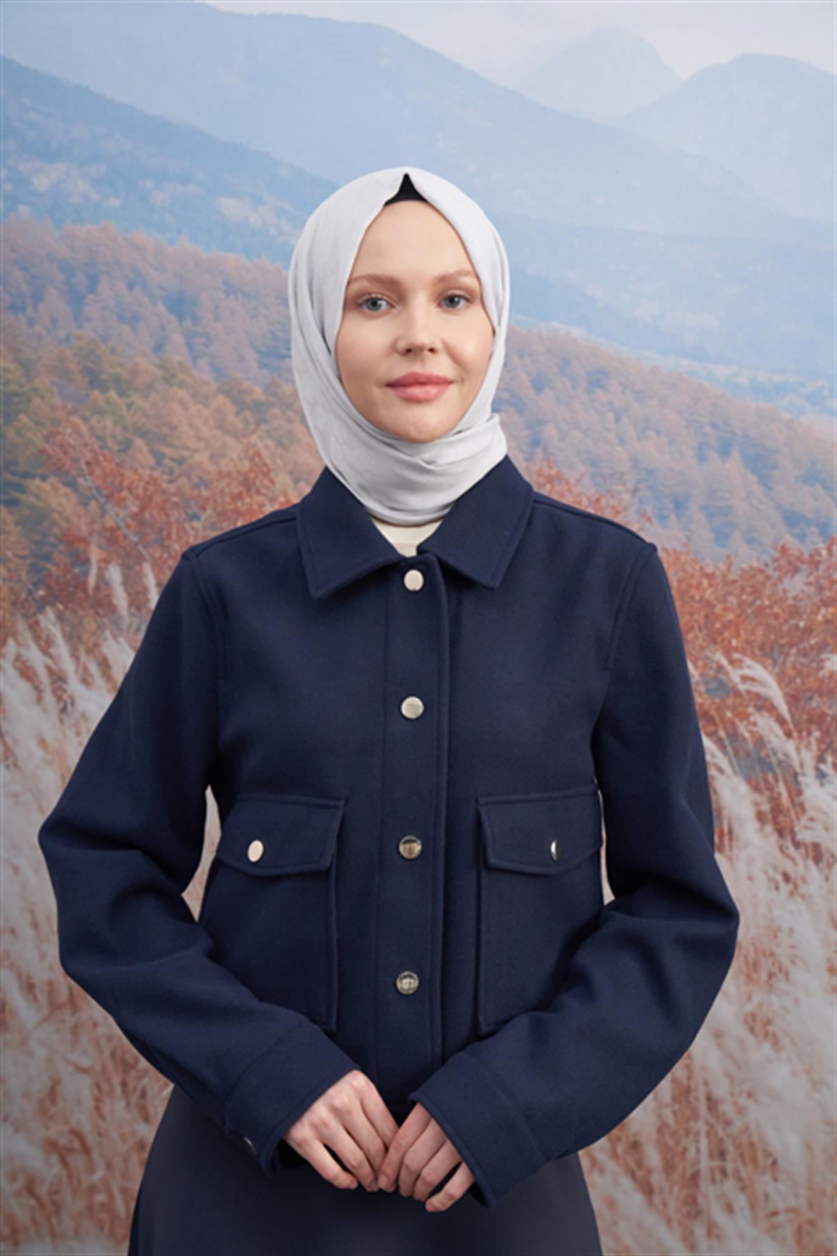 Armanda Monogram Desen Şal 3098-Gümüş