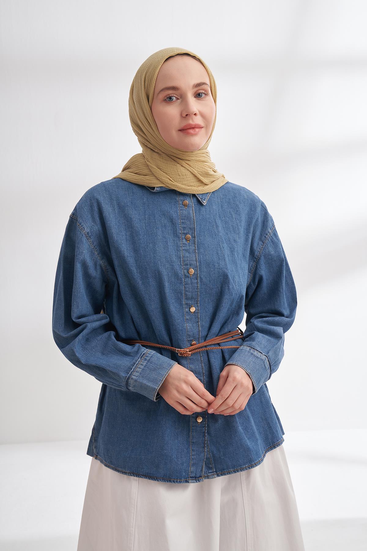 Armanda Müslin Biyeli Şal 3352-Soft Olive