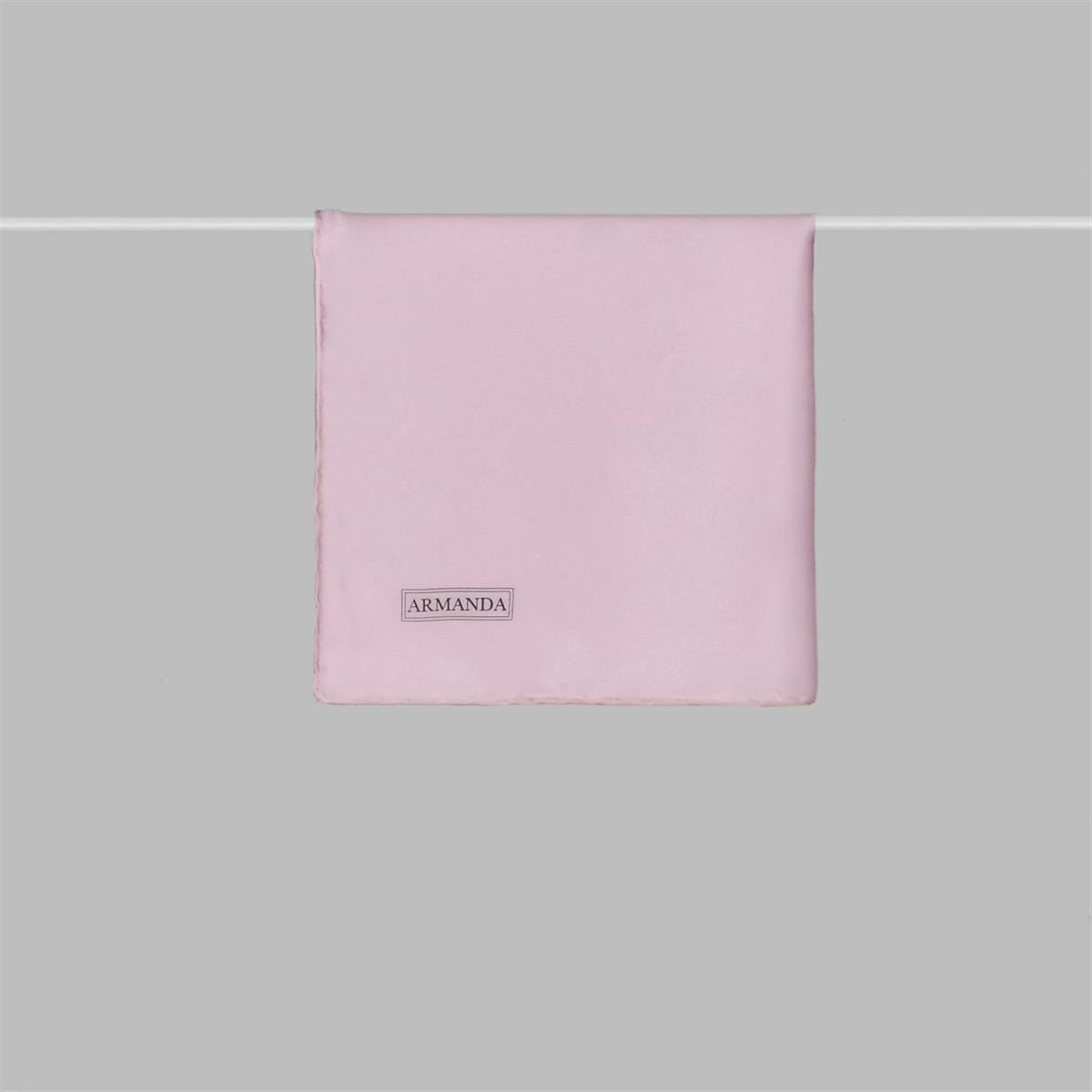 Armanda Saten İpek Eşarp 4444-Toz Pembe