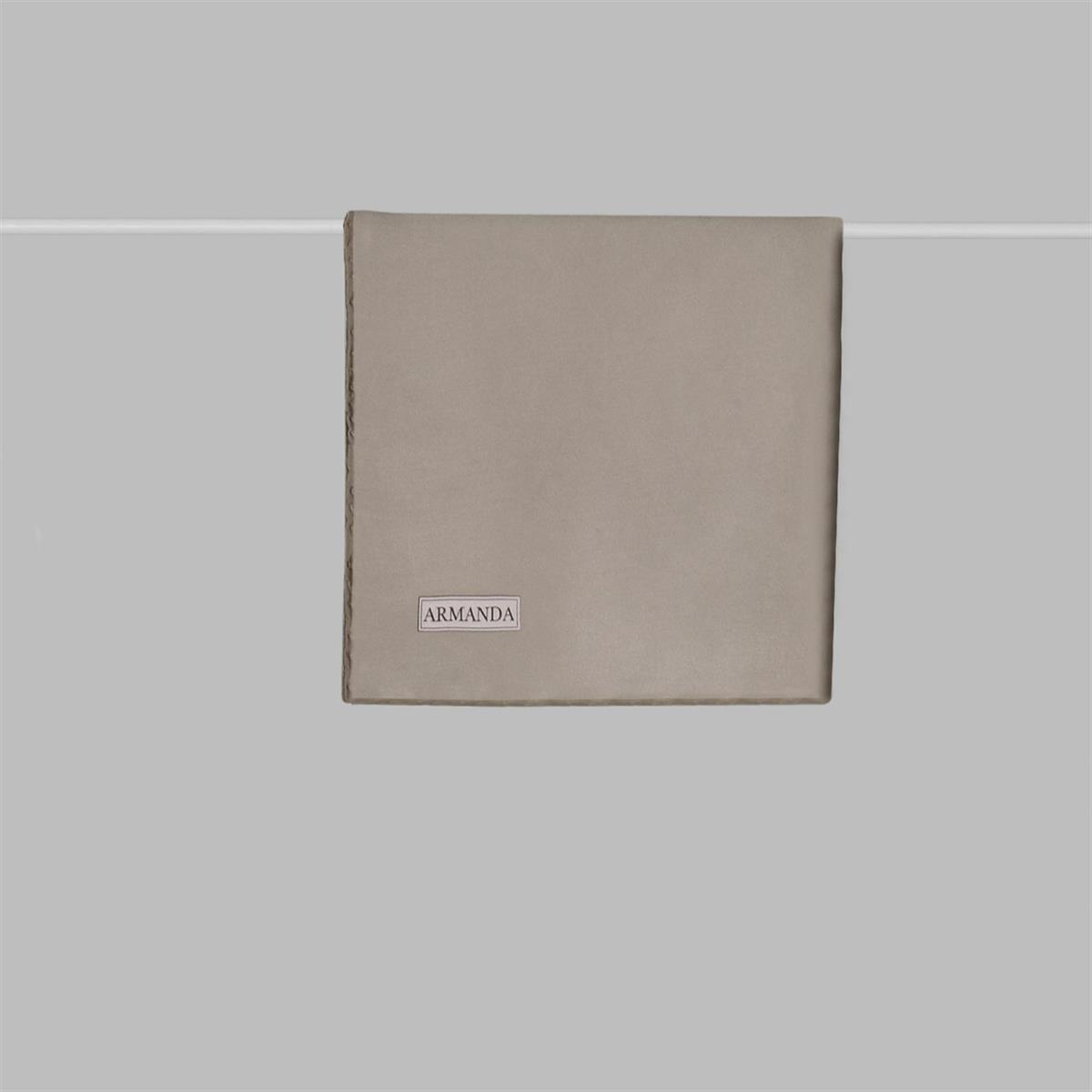 Armanda Saten İpek Eşarp 4444-Vizon