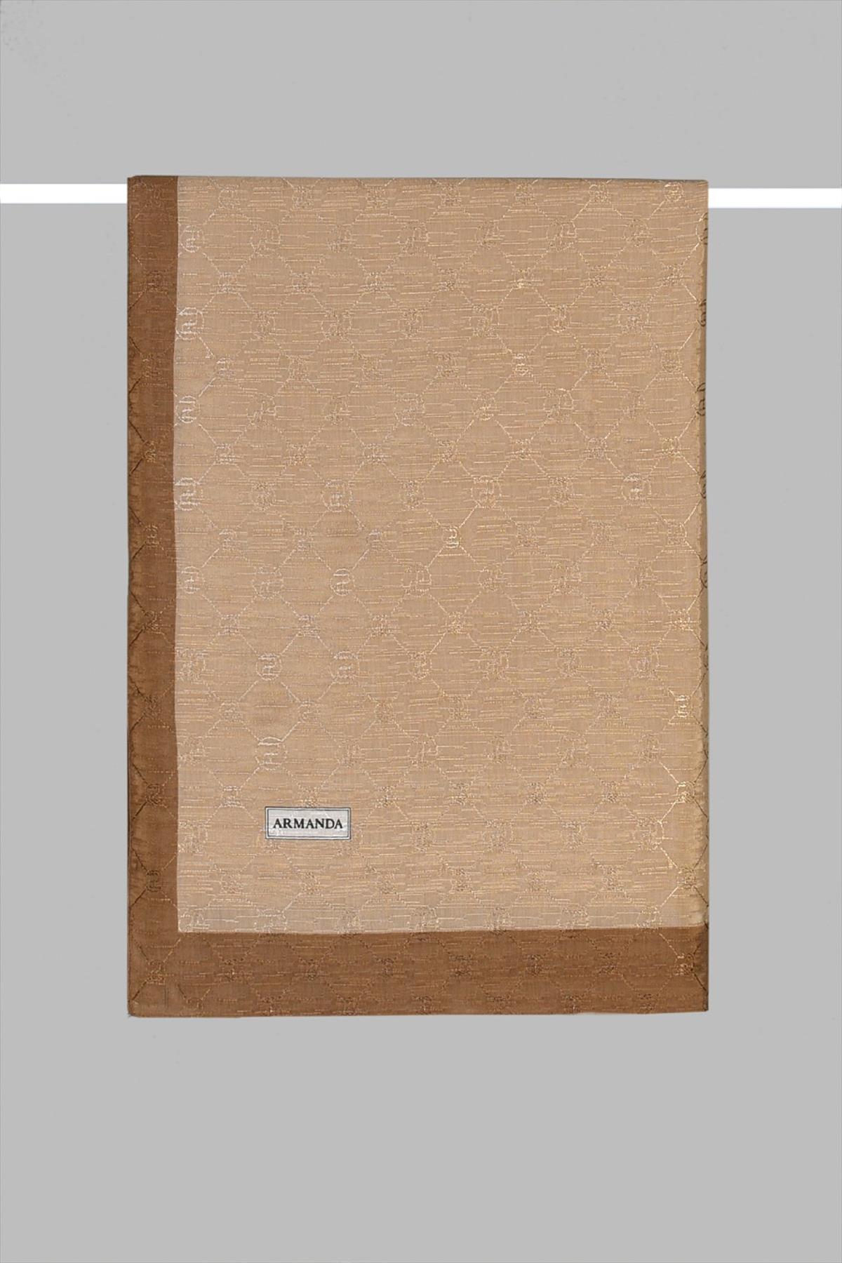 Armanda Zincir Monogram Desenli Şal 3042-Dore