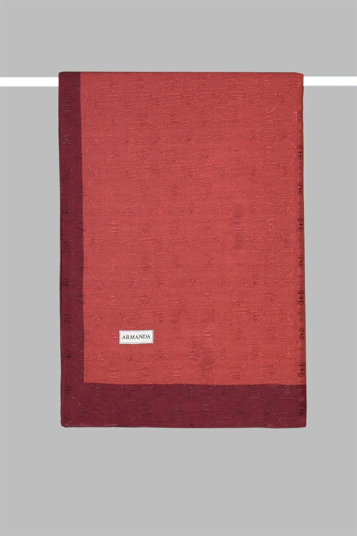 Armanda Zincir Monogram Desenli Şal 3042-Bordo