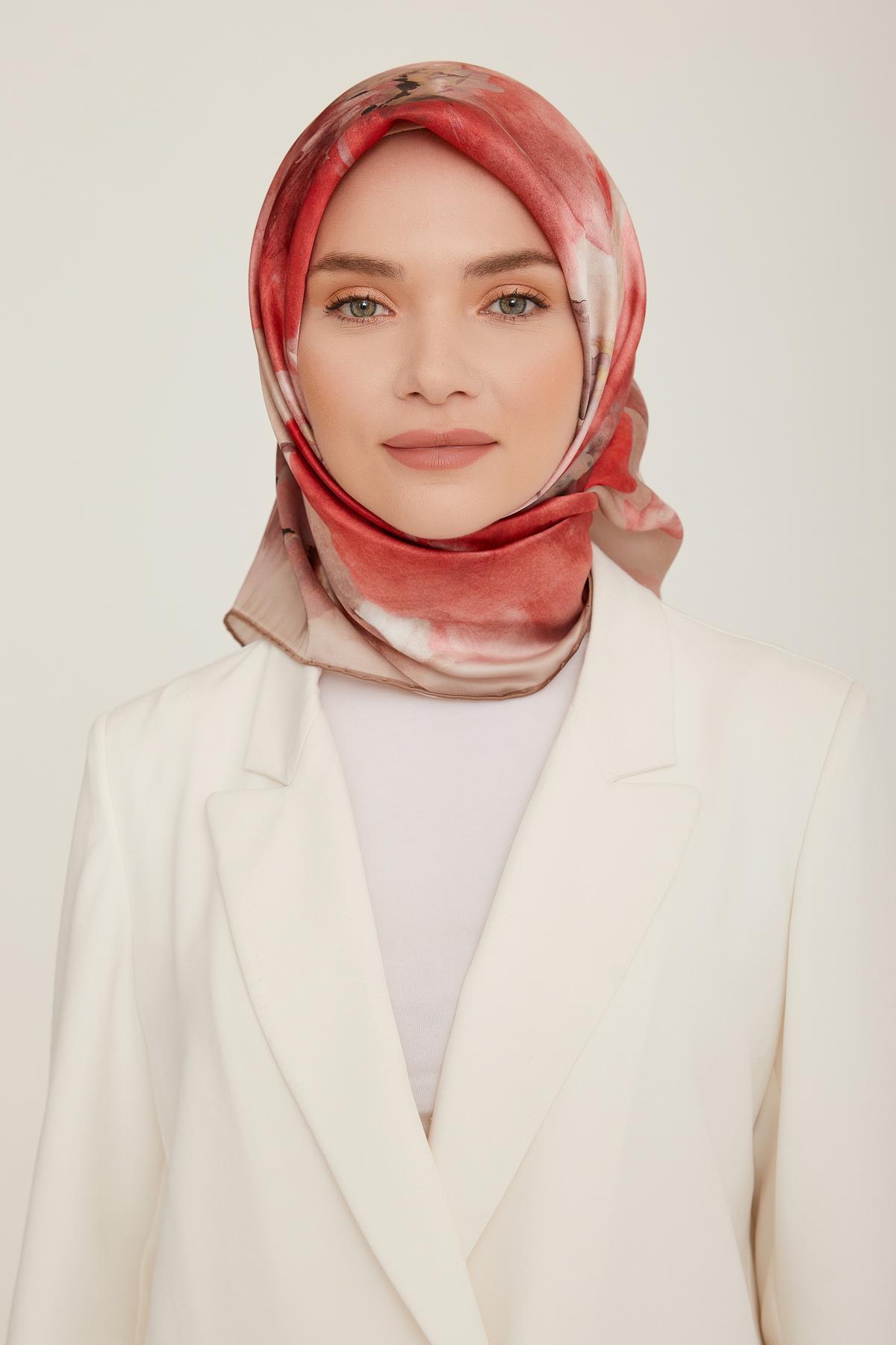 Armine İpek Saten Eşarp 8800D-02