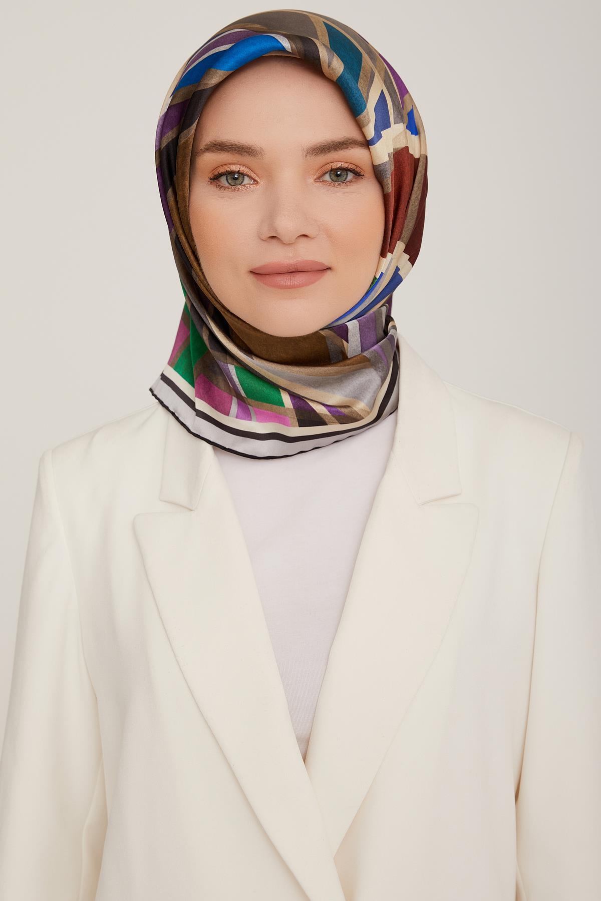Armine İpek Saten Eşarp 8843D-34