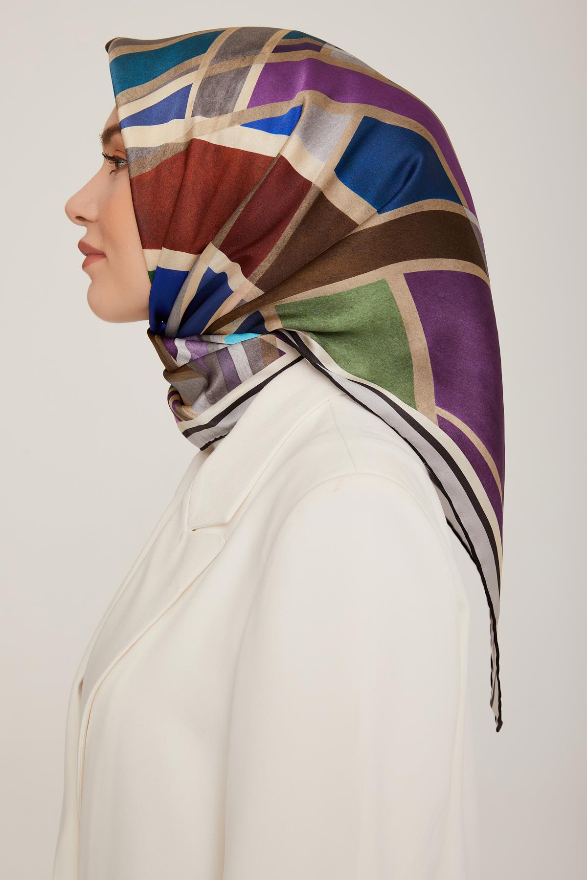 Armine İpek Saten Eşarp 8843D-34