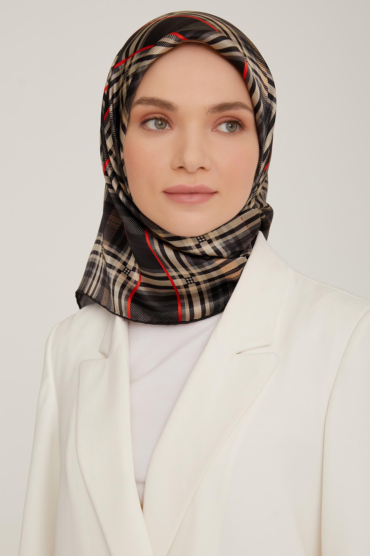 Armine İpek Saten Eşarp 8852D-09