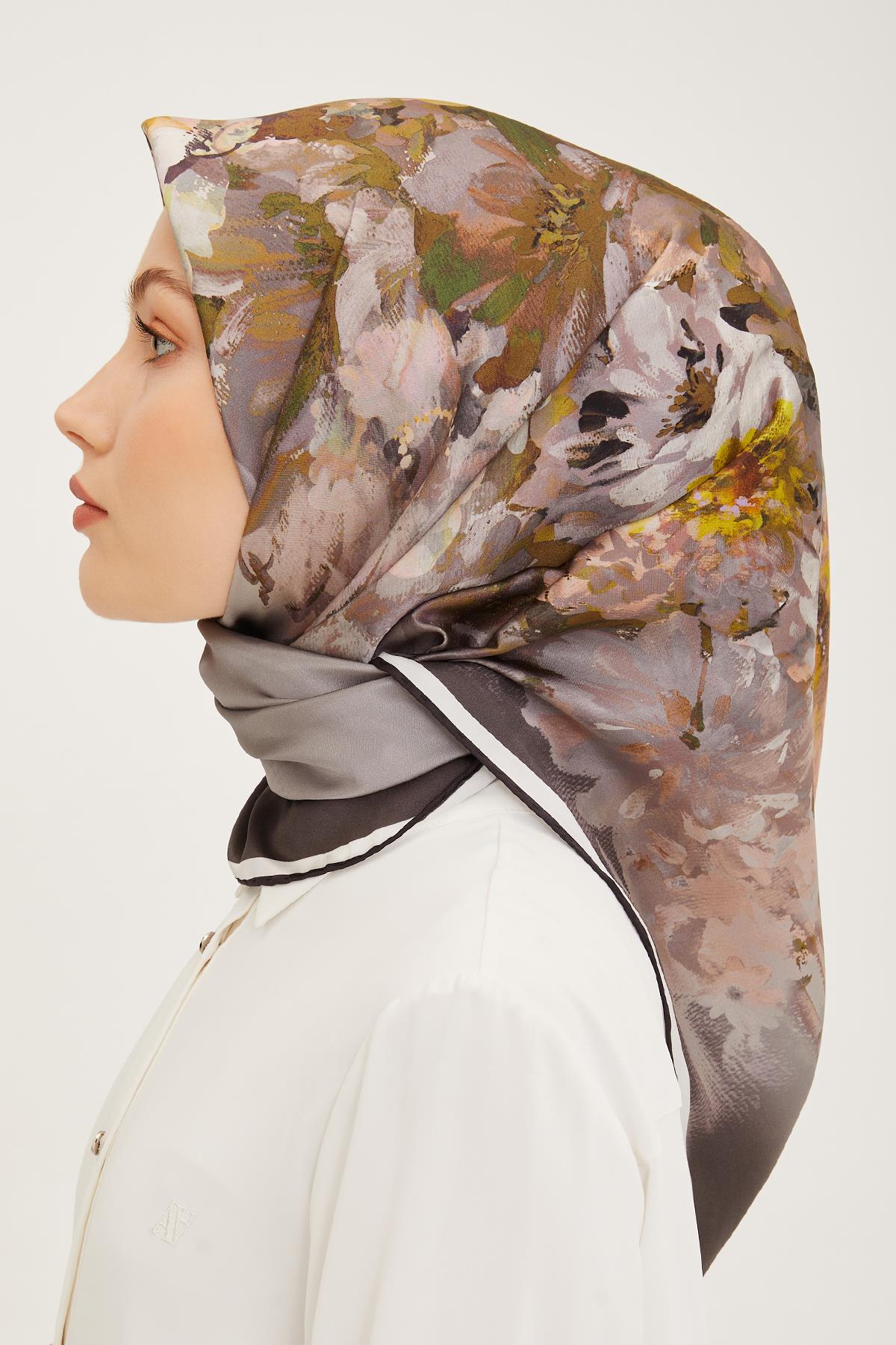 Armine Saten İpek Eşarp 8949D E23YA8949D01-55