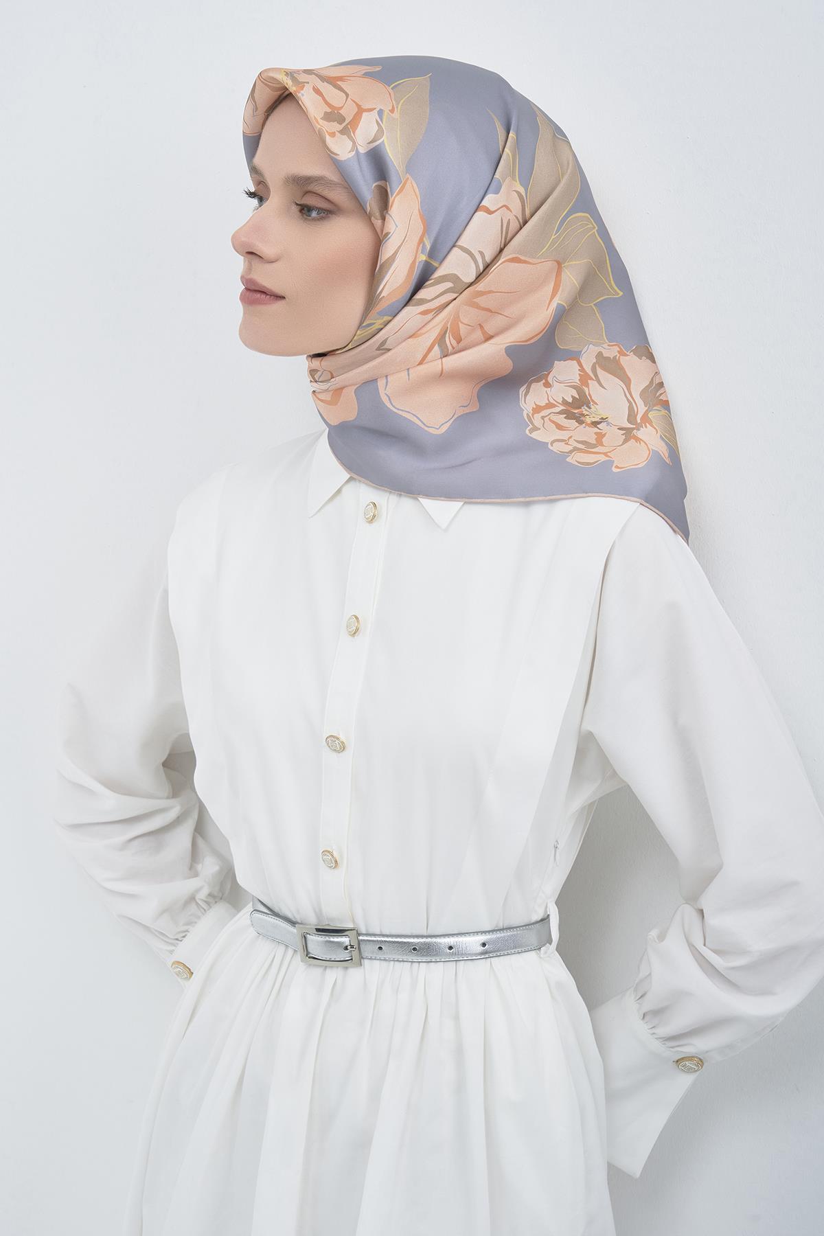 Armine Saten İpek Eşarp 9509D E26YA9509D01-81