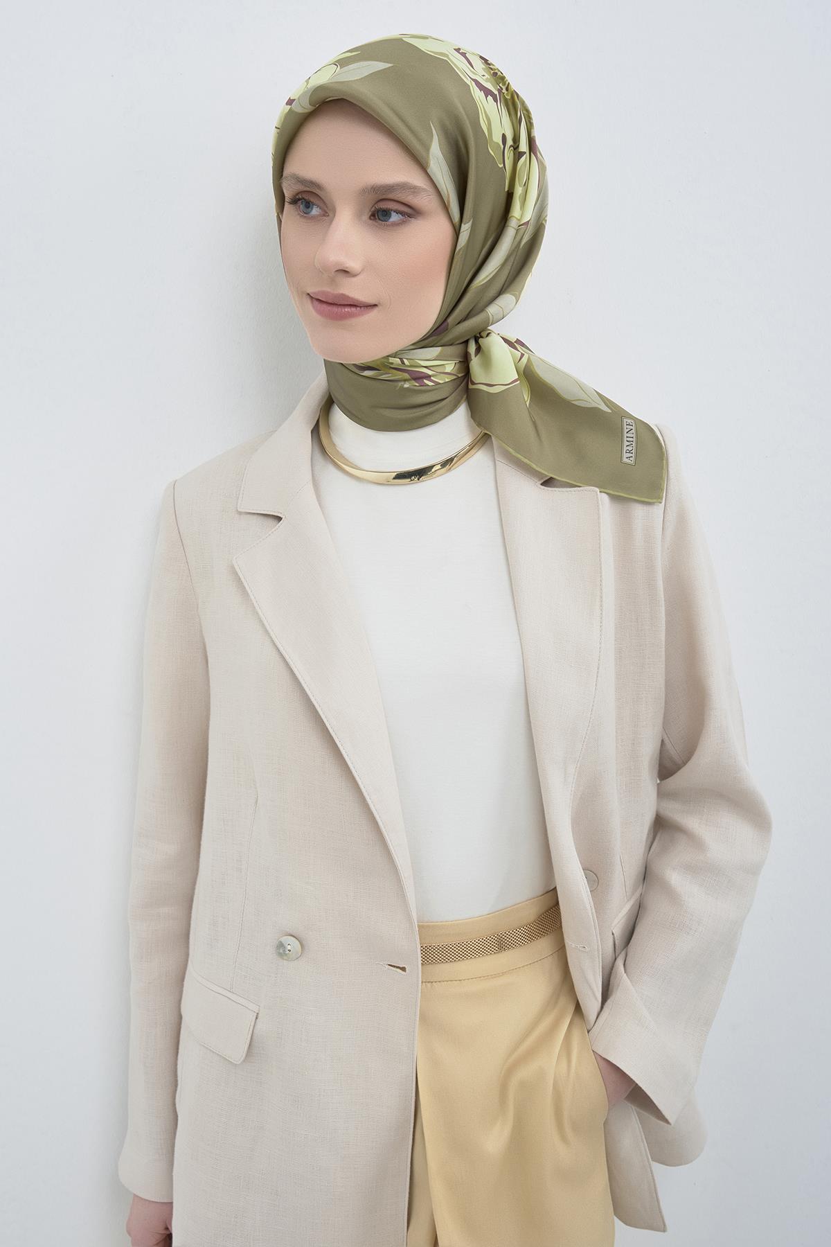 Armine Saten İpek Eşarp 9509D E26YA9509D01-52