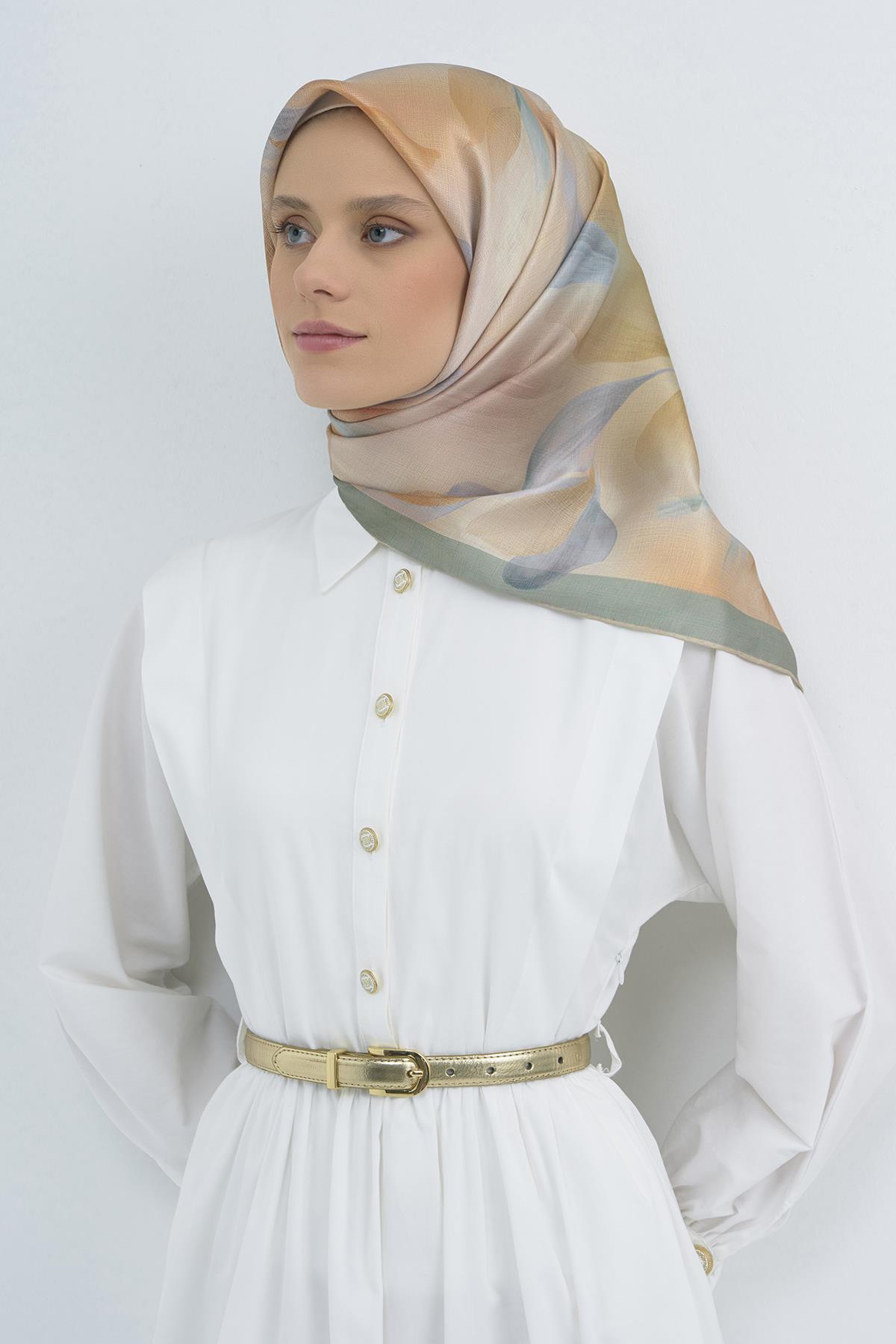 Armine Saten İpek Eşarp 9519D E26YA9519D01-37