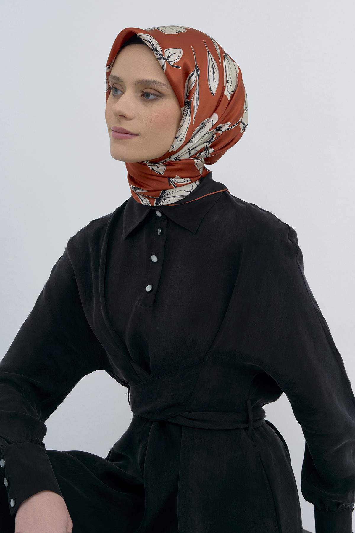 Armine Saten İpek Eşarp 9536D E26YA9536D01-42