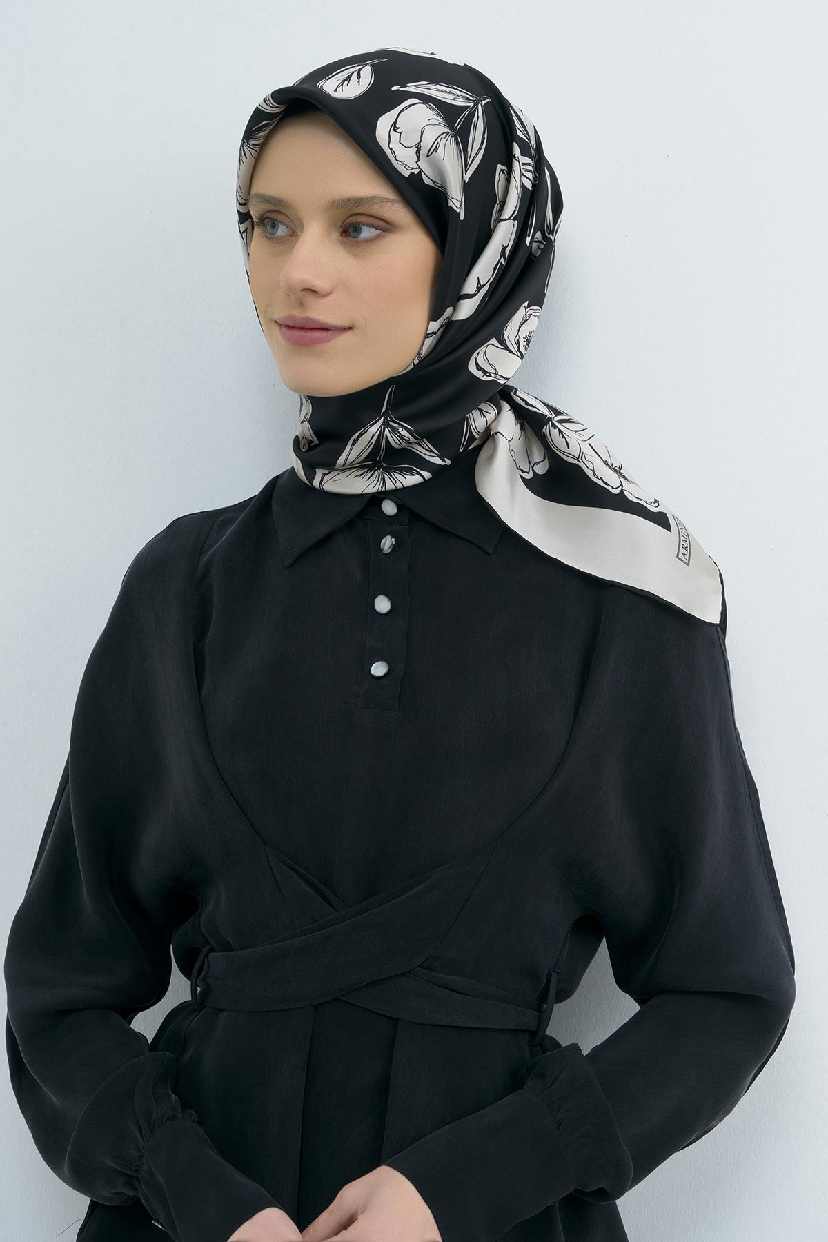 Armine Saten İpek Eşarp 9536D E26YA9536D01-30