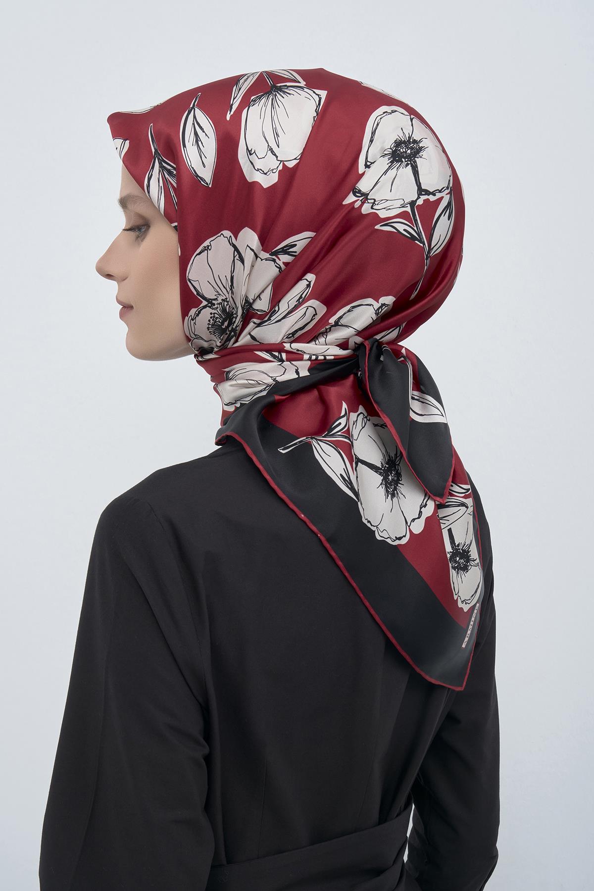 Armine Saten İpek Eşarp 9536D E26YA9536D01-34