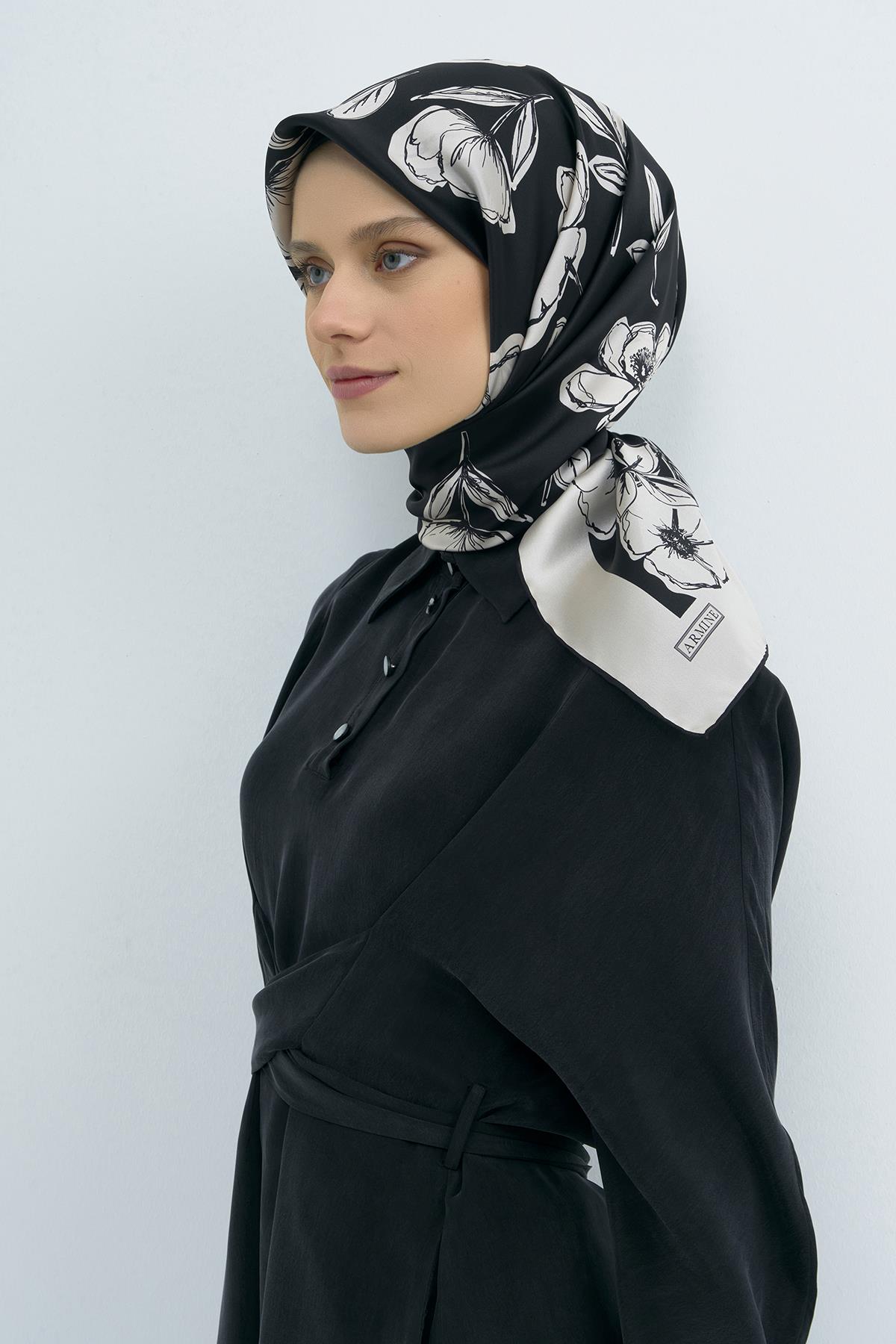 Armine Saten İpek Eşarp 9536D E26YA9536D01-30