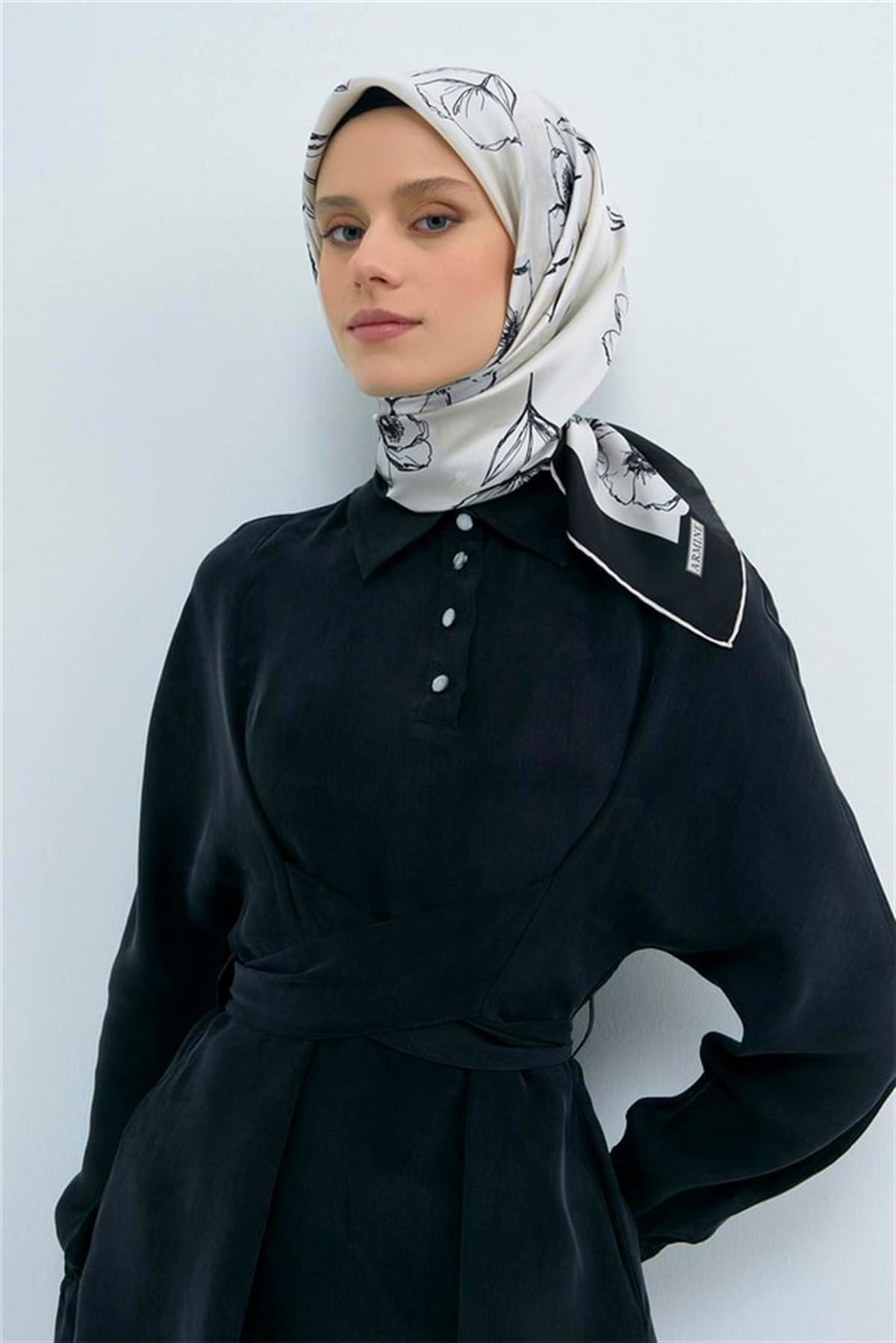 Armine Saten İpek Eşarp 9536D E26YA9536D01-38