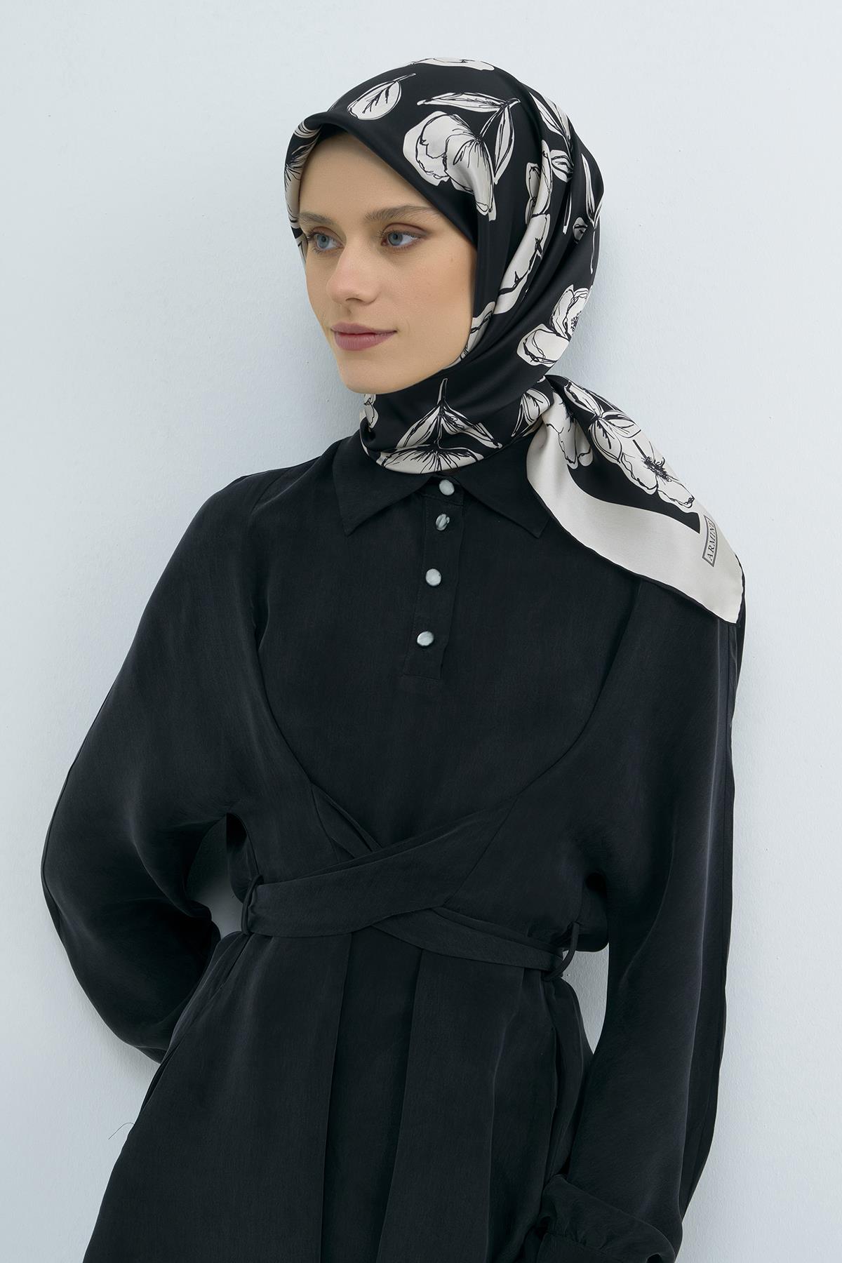 Armine Saten İpek Eşarp 9536D E26YA9536D01-30