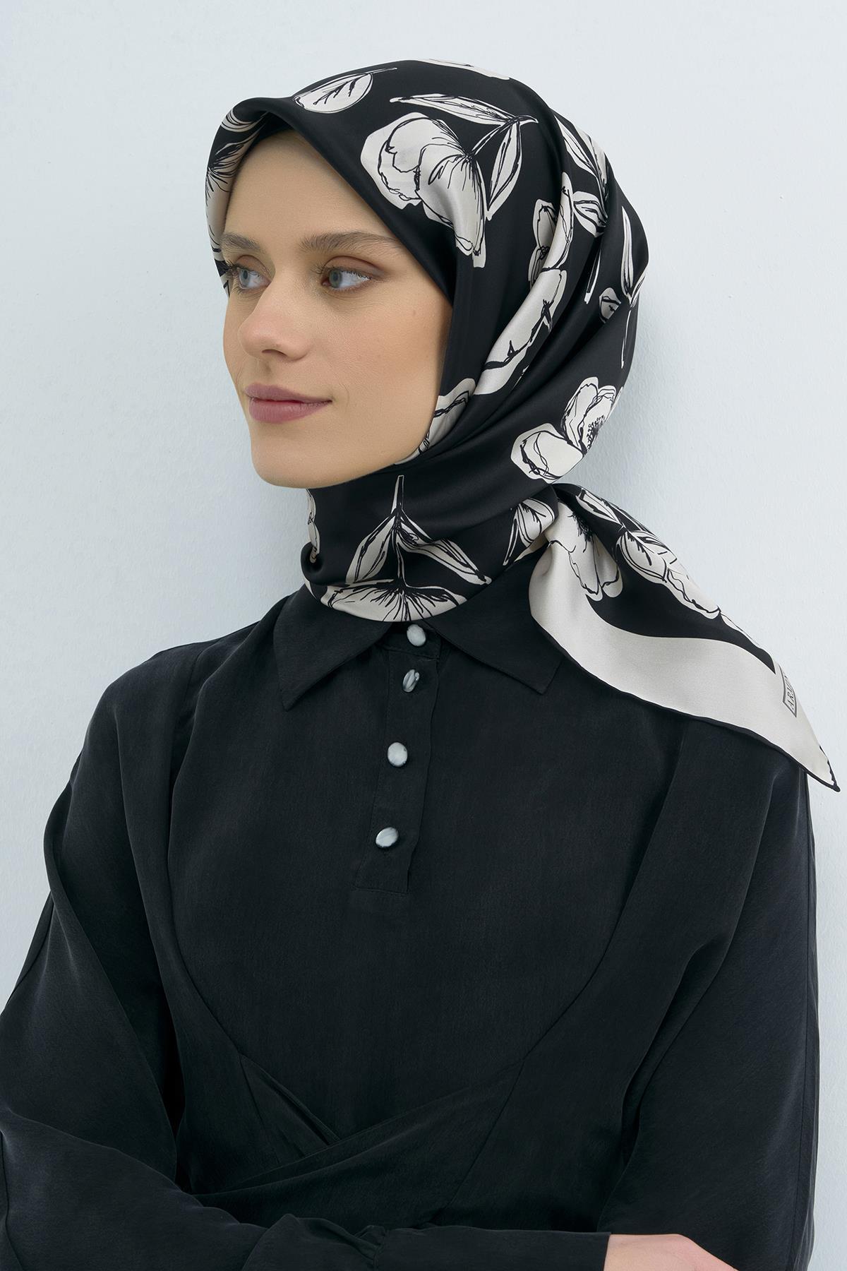 Armine Saten İpek Eşarp 9536D E26YA9536D01-30