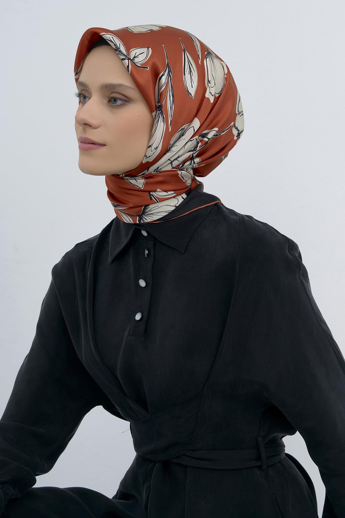 Armine Saten İpek Eşarp 9536D E26YA9536D01-043