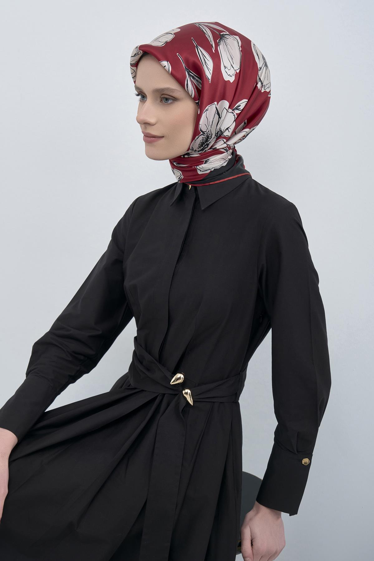 Armine Saten İpek Eşarp 9536D E26YA9536D01-34