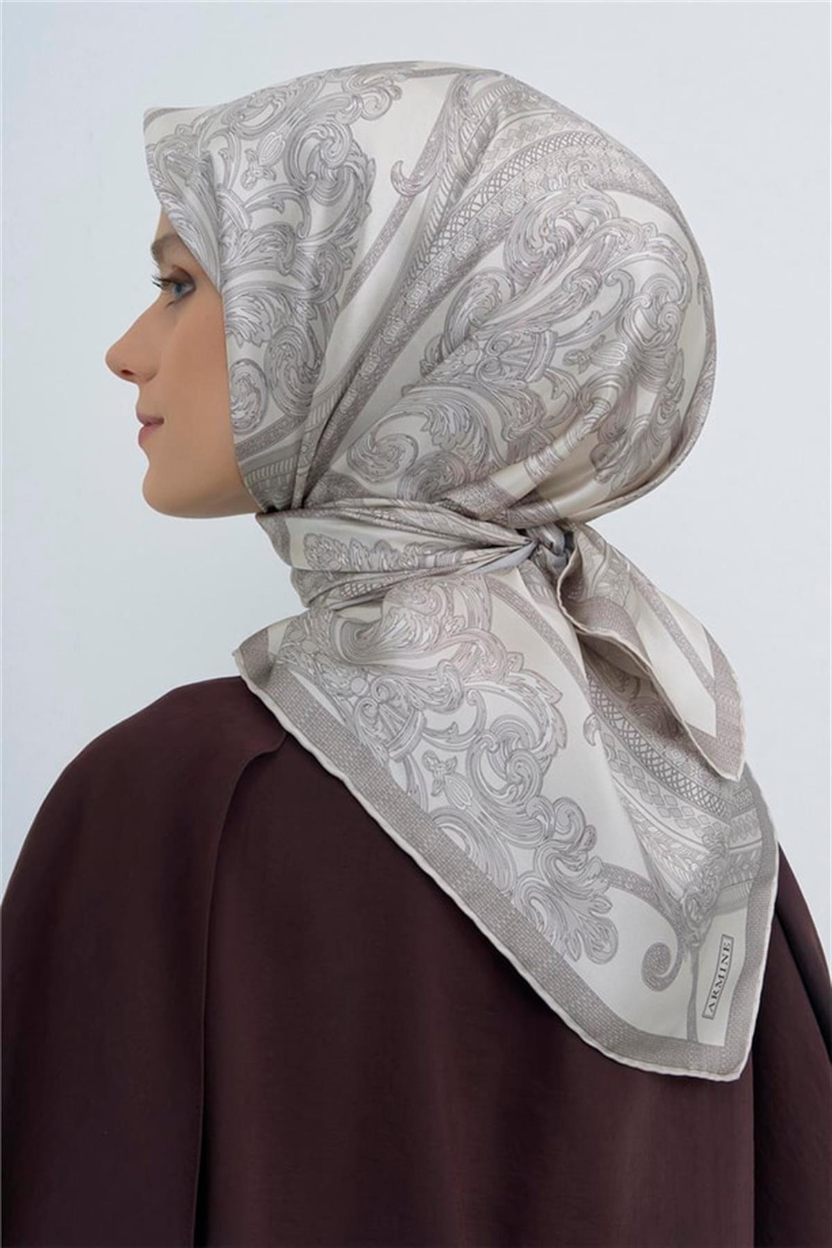 Armine Saten İpek Eşarp 9537D E26YA9537D01-83