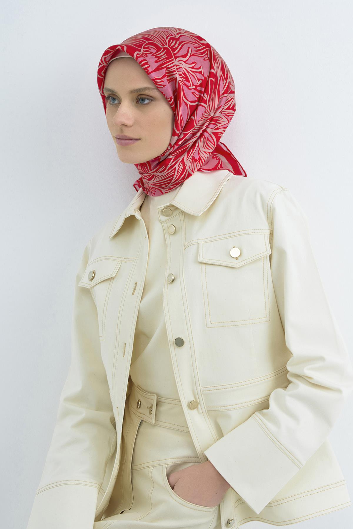 Armine Saten İpek Eşarp 9539D E26YA9539D01-81