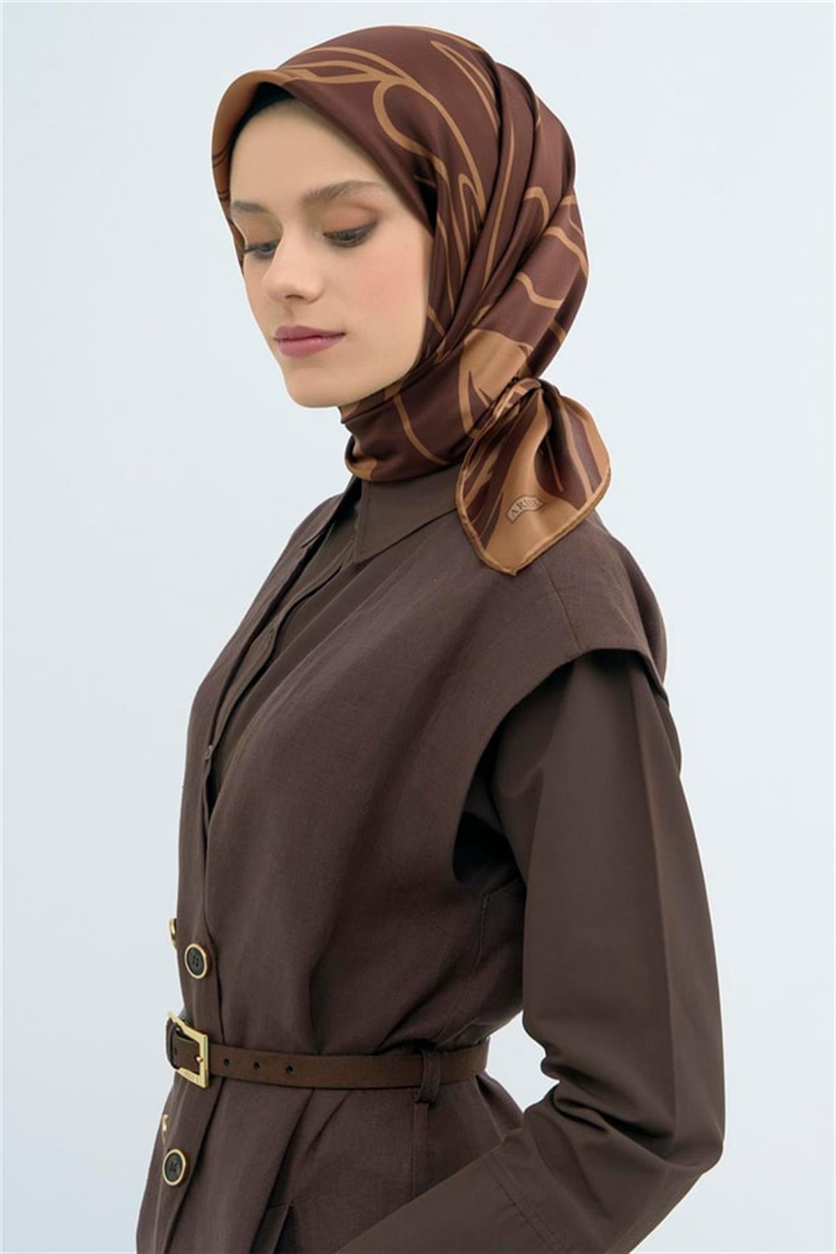 Armine Saten İpek Eşarp 9553D E26YA9553D01-03