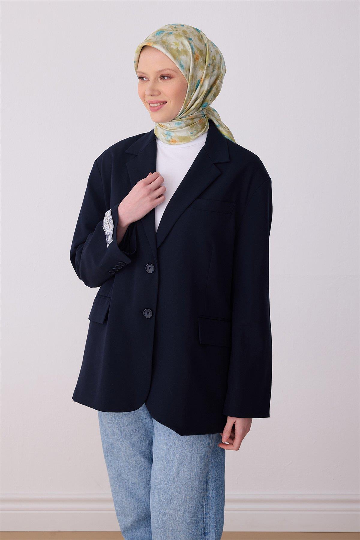Belli Çiçek Desen Tivil İpek Eşarp 4319 E26YA4319D01-82