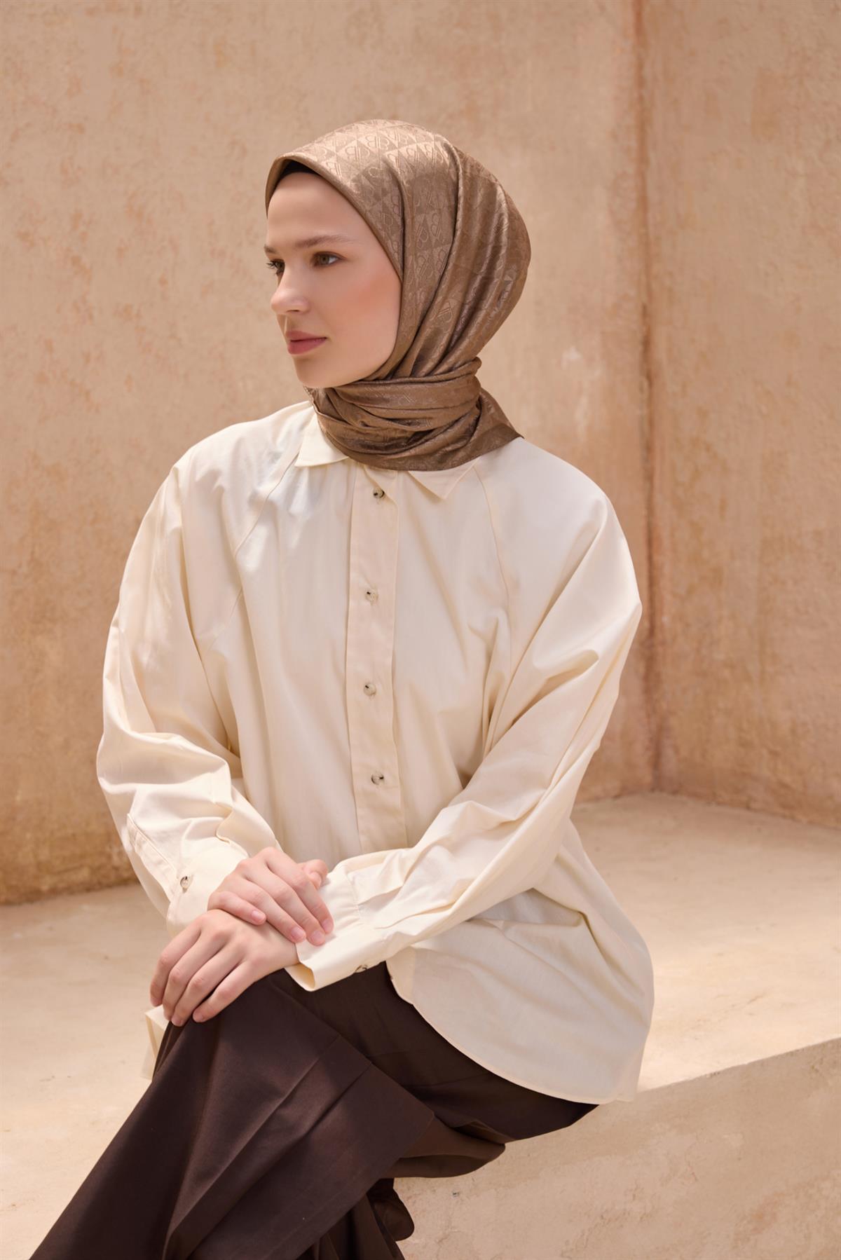 Belli Fresh Jakarlı Monogram Eşarp S00OA0444451-38