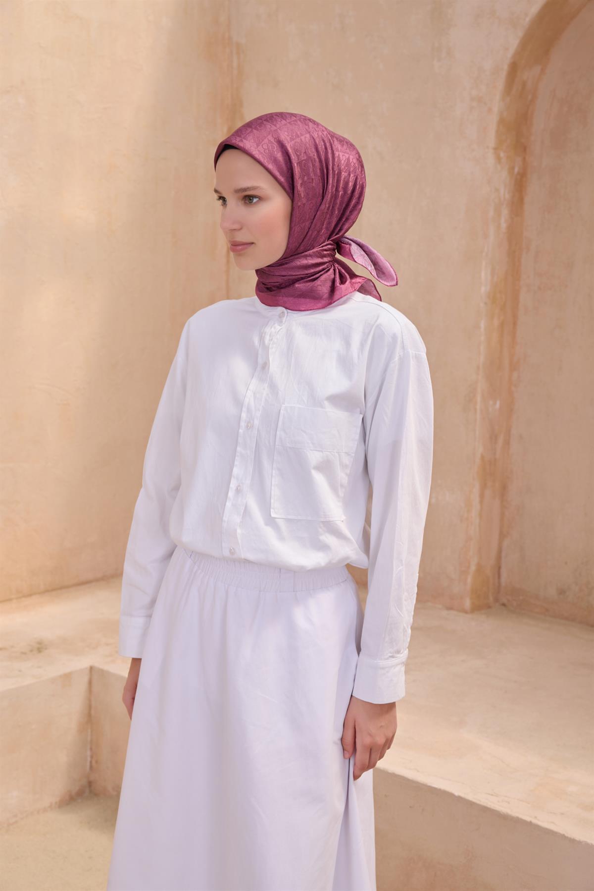 Belli Fresh Jakarlı Monogram Eşarp S00OA0444451-18