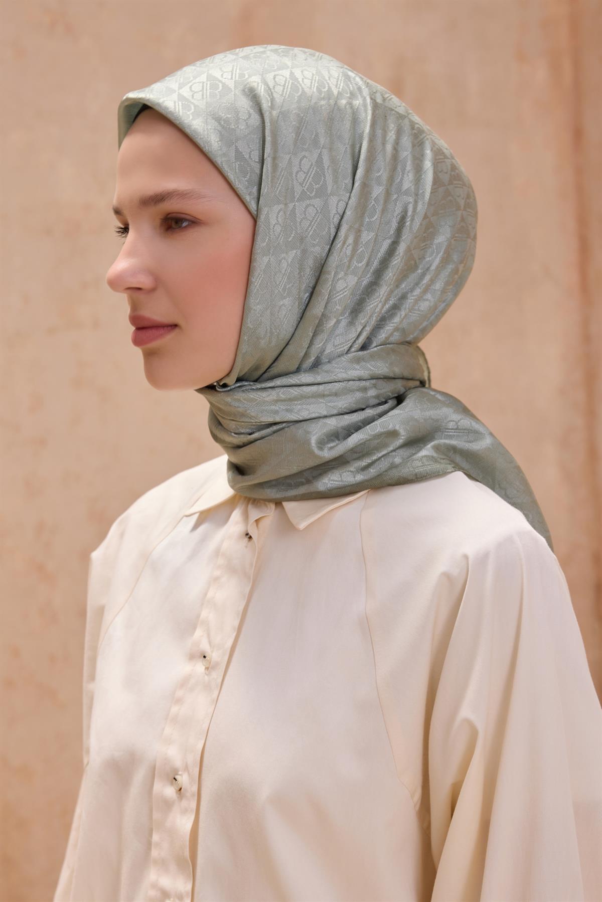 Belli Fresh Jakarlı Monogram Eşarp S00OA0444451-39