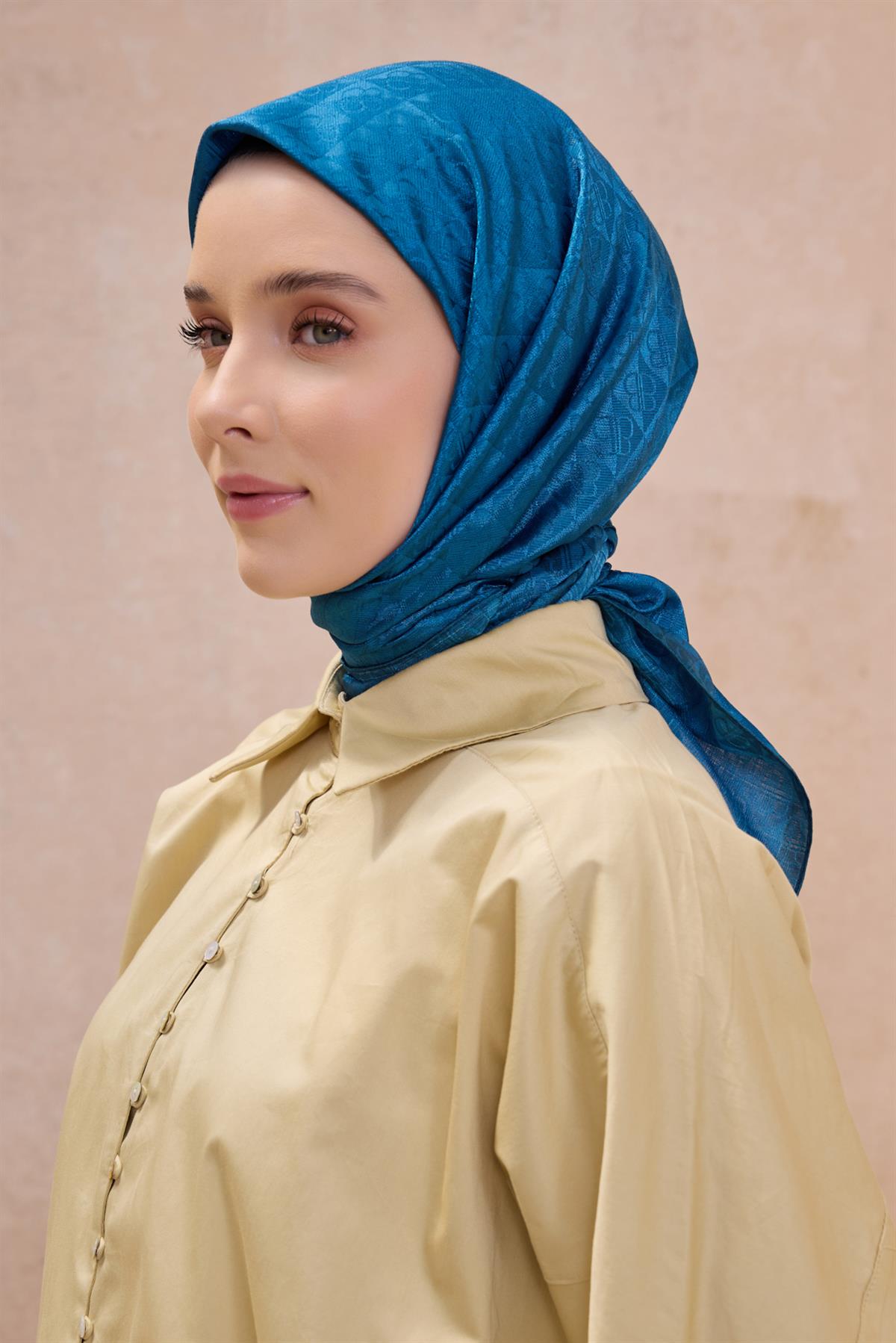 Belli Fresh Jakarlı Monogram Eşarp S00OA0444451-10