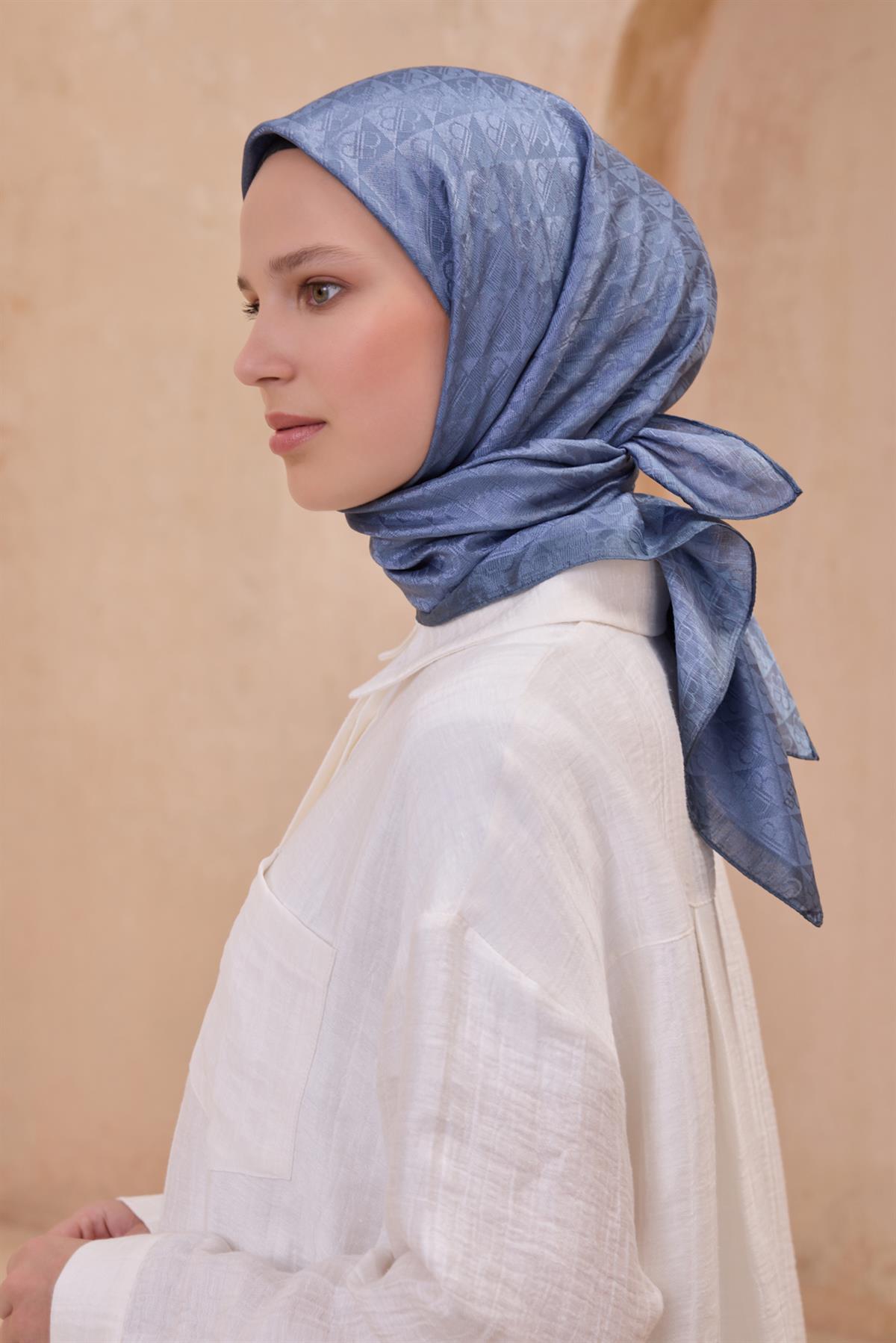 Belli Fresh Jakarlı Monogram Eşarp S00OA0444451-45