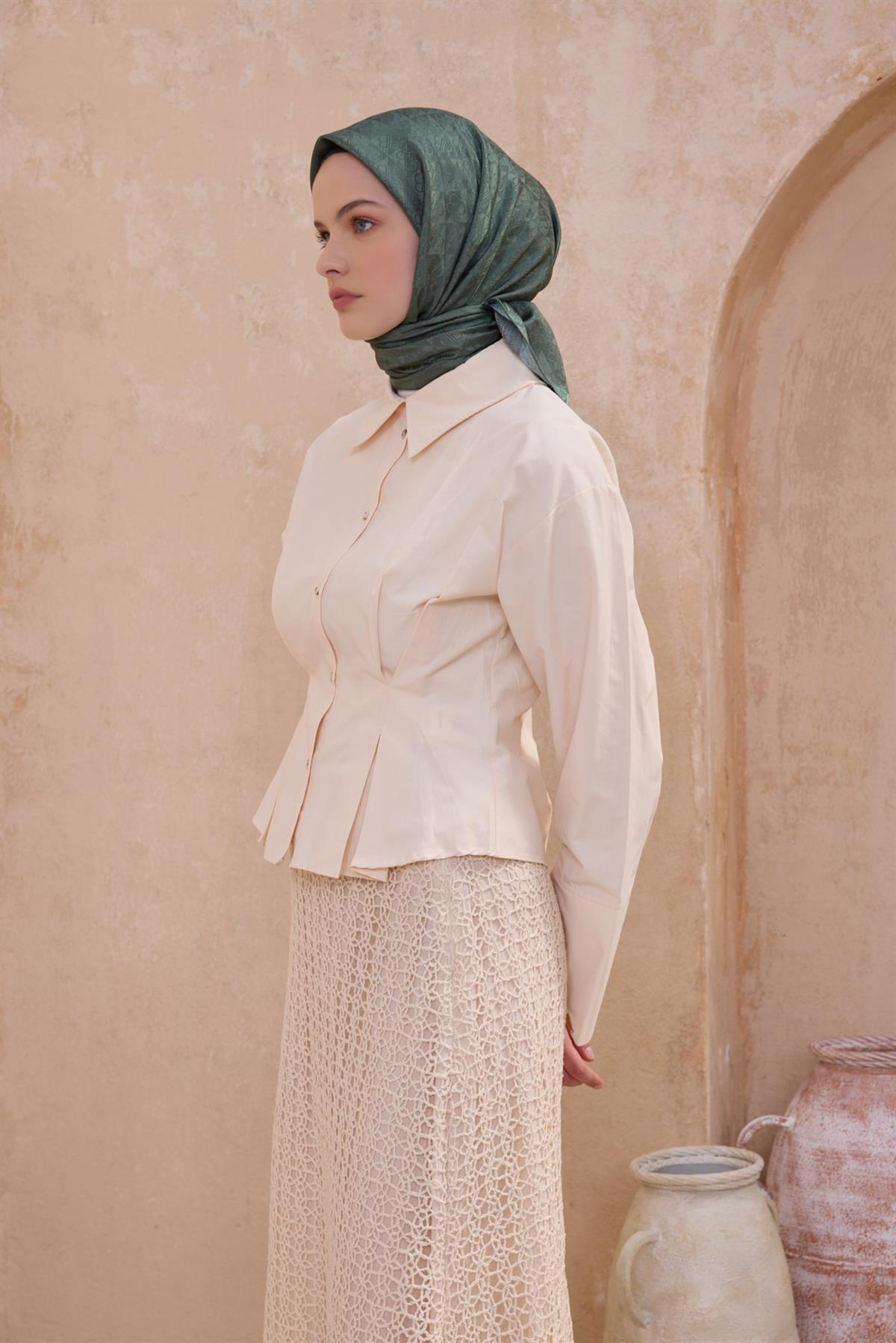 Belli Fresh Jakarlı Monogram Eşarp S00OA0444451-14