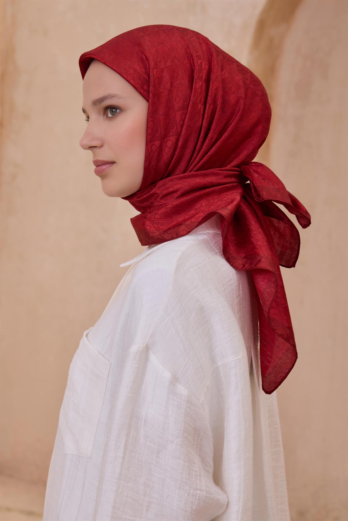 Belli Fresh Jakarlı Monogram Eşarp S00OA0444451-12