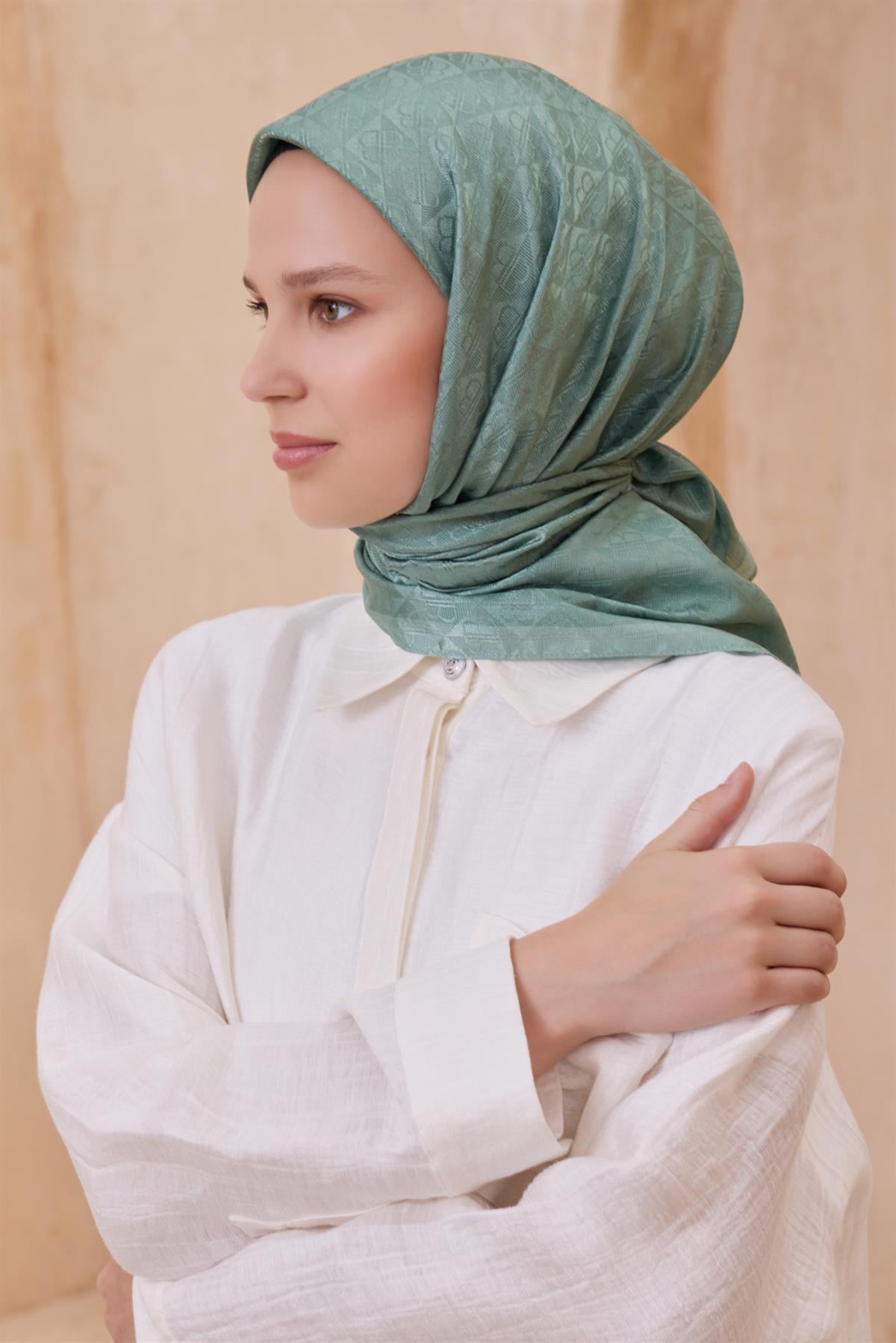 Belli Fresh Jakarlı Monogram Eşarp S00OA0444451-21