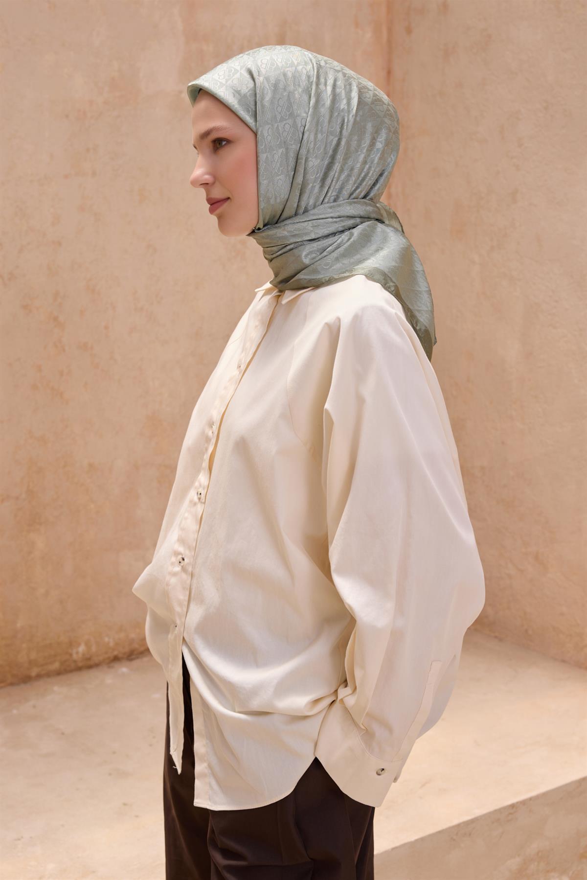 Belli Fresh Jakarlı Monogram Eşarp S00OA0444451-39