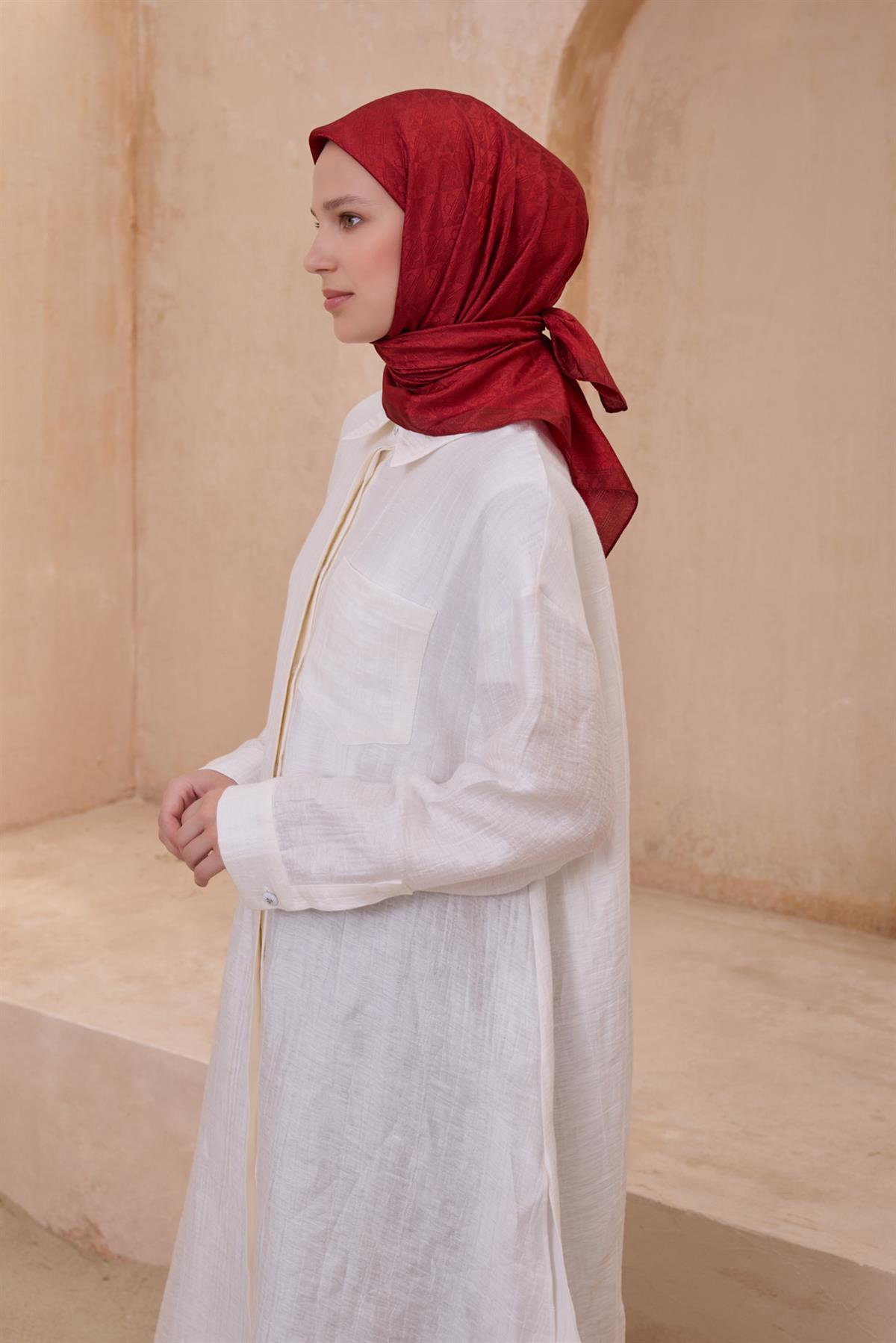 Belli Fresh Jakarlı Monogram Eşarp S00OA0444451-12