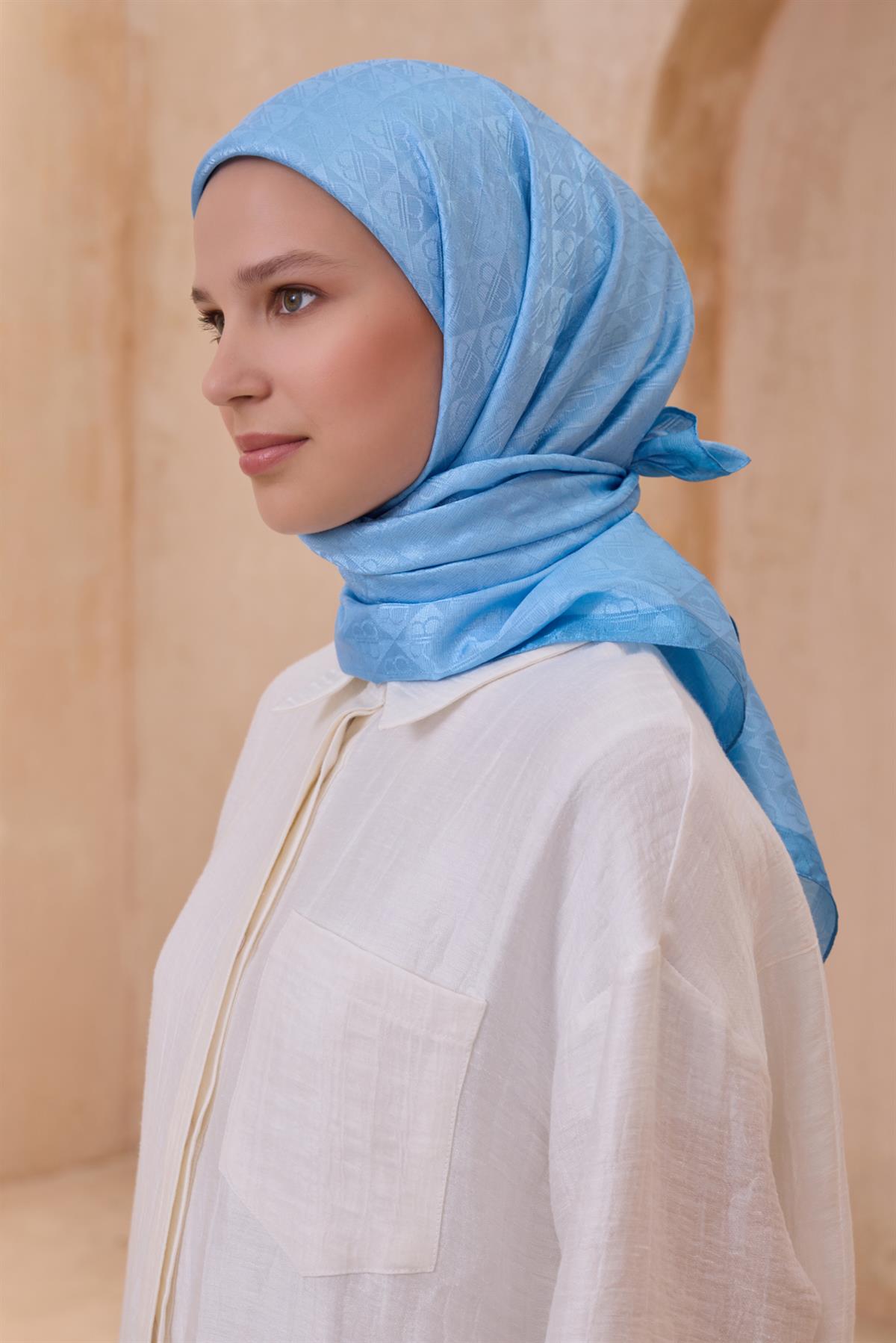 Belli Fresh Jakarlı Monogram Eşarp S00OA0444451-37