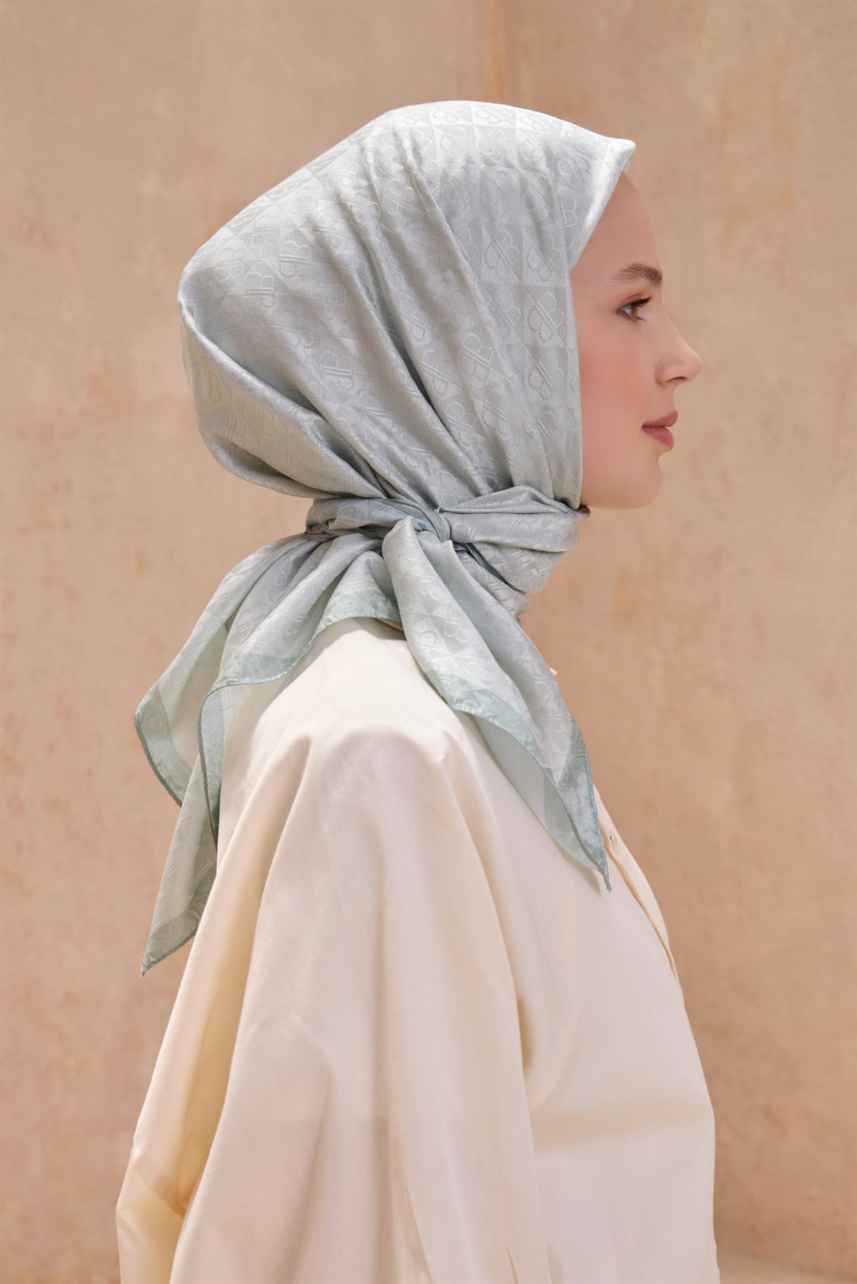 Belli Fresh Jakarlı Monogram Eşarp S00OA0444451-06