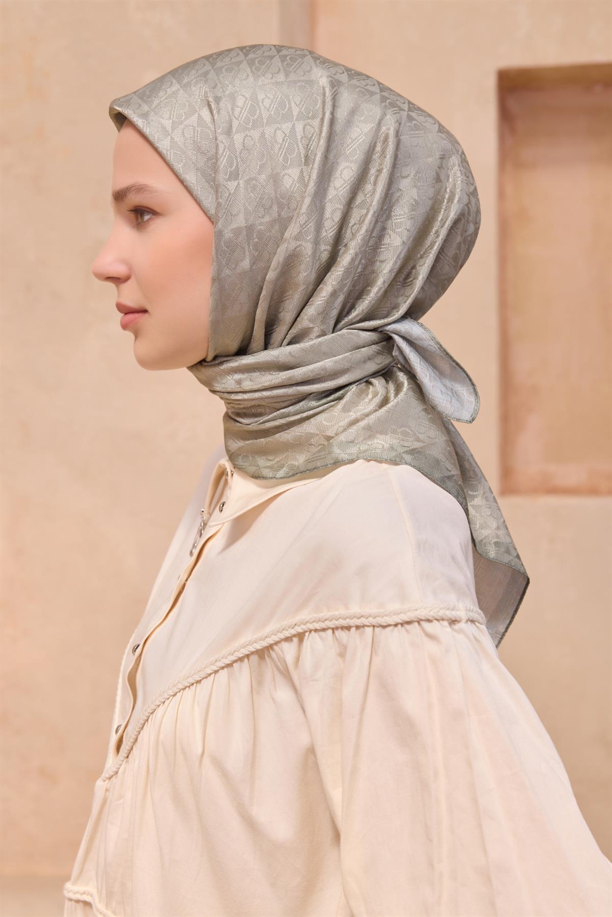 Belli Fresh Jakarlı Monogram Eşarp S00OA0444451-31