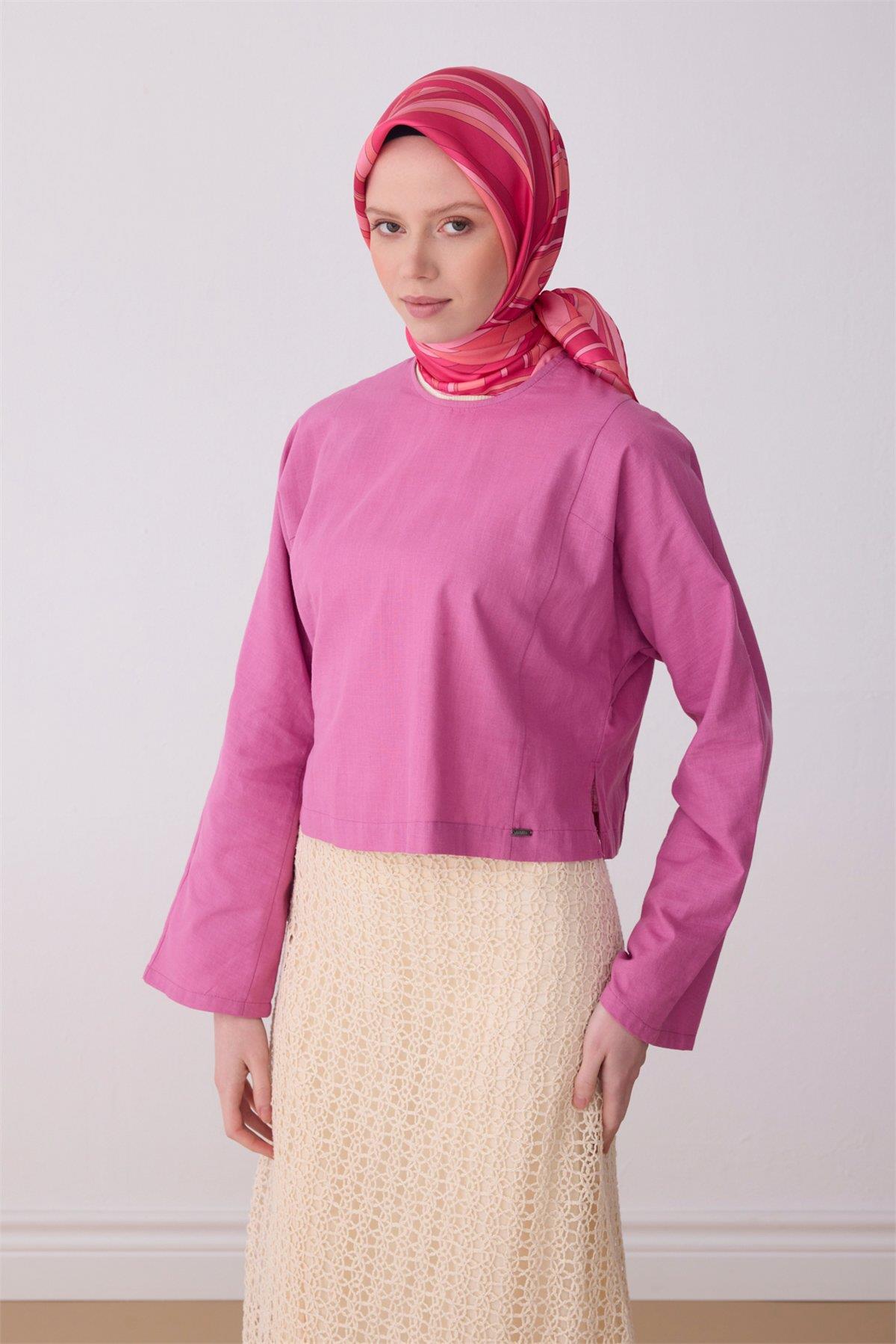 Belli Geometrik Desen Tivil İpek Eşarp 4311D E26YA4311D01-81