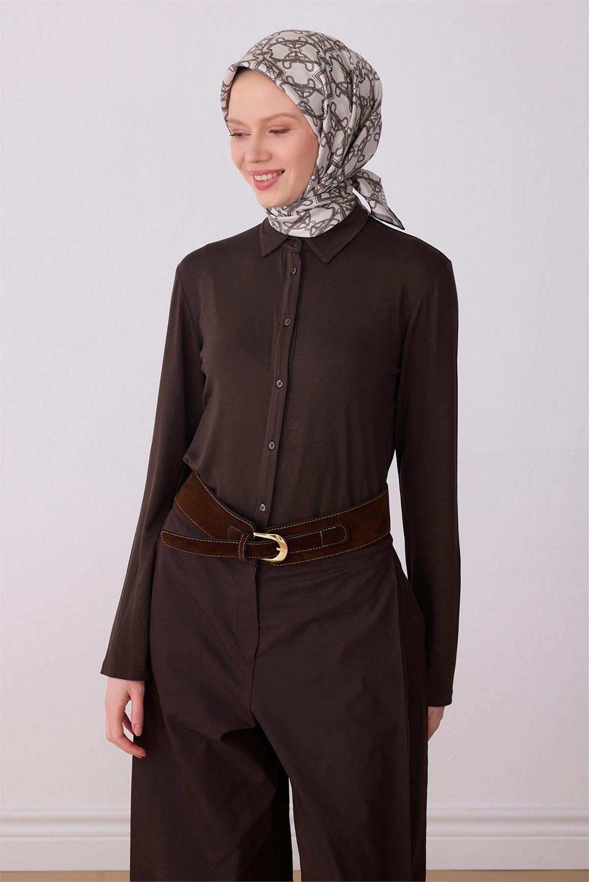 Belli Klasik Desen Tivil İpek Eşarp 4328D E26YA4328D01-84