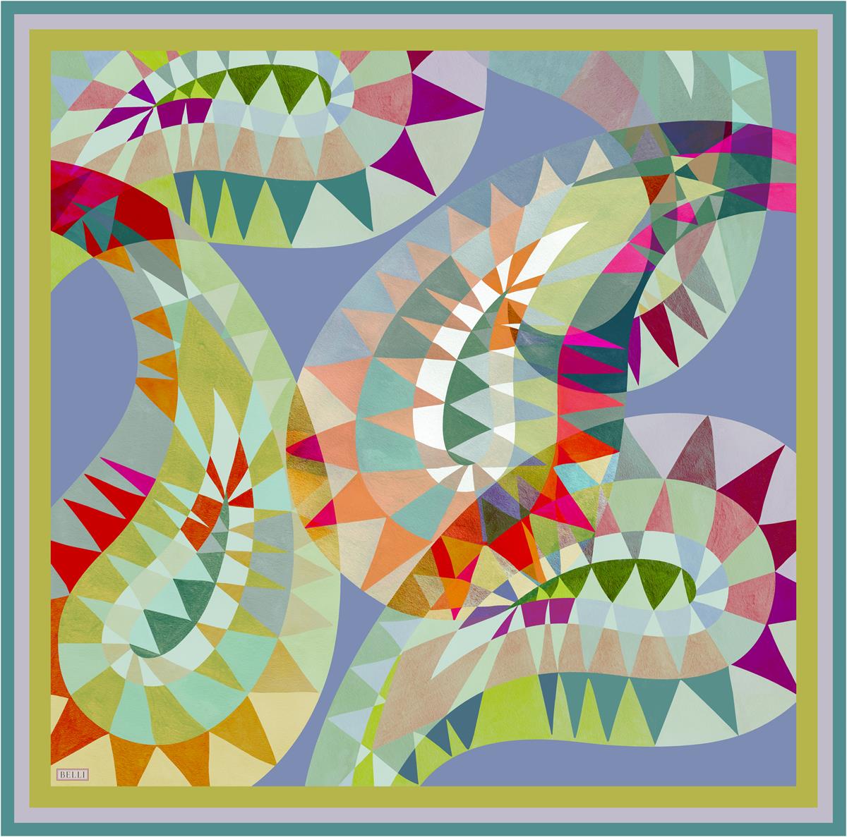 Belli Saten İpek Eşarp E24YA4046D01 4046D-52