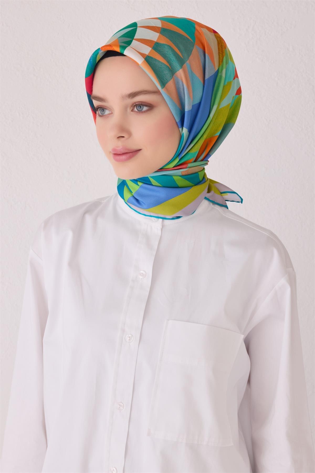 Belli Saten İpek Eşarp E24YA4046D01 4046D-52