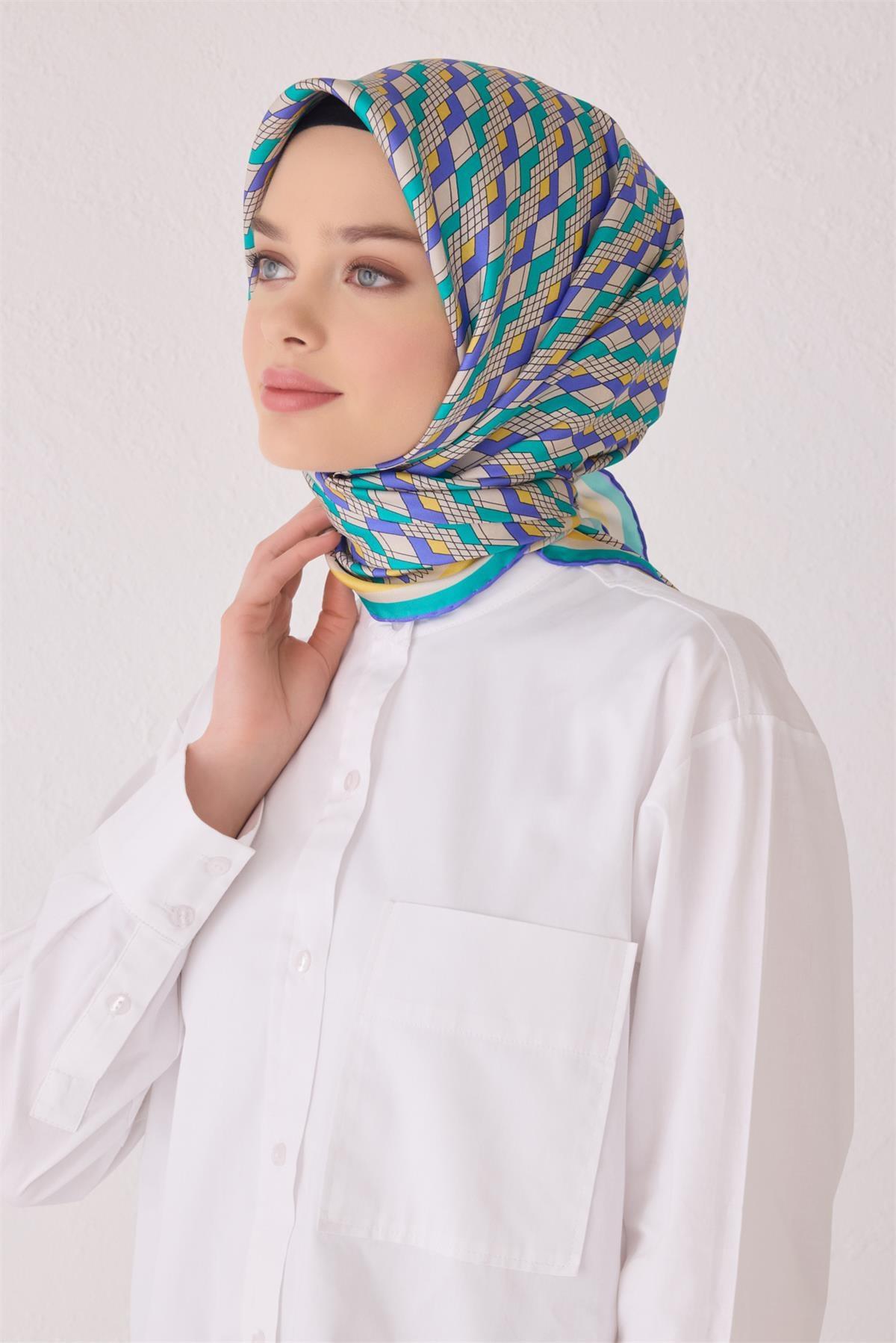 Belli Saten İpek Eşarp E24YA9152D03 4052D-81