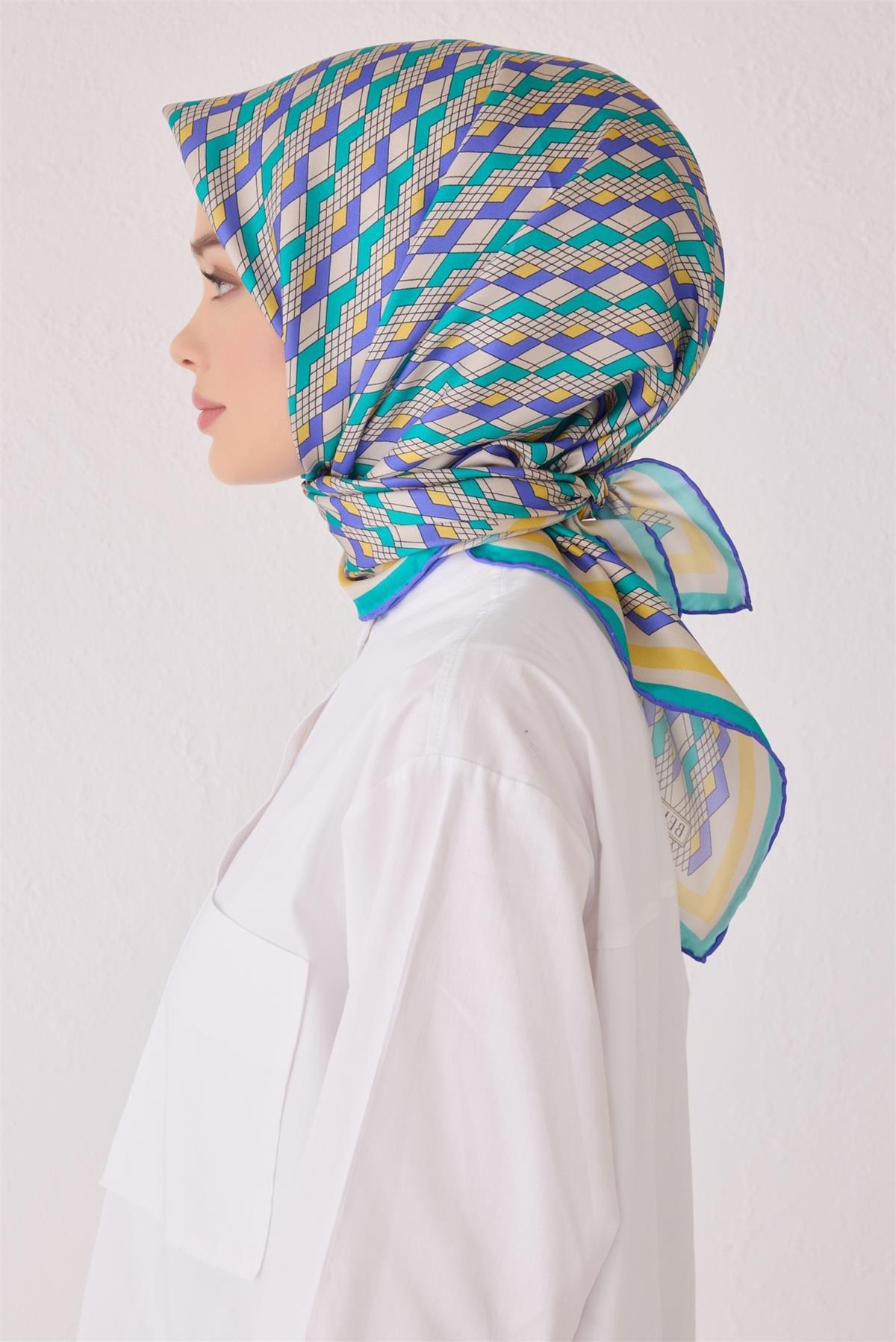 Belli Saten İpek Eşarp E24YA9152D03 4052D-81